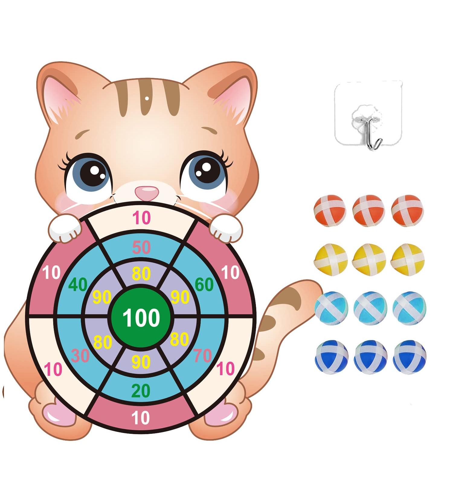 Cxwind Cat Dart Board - Fun & Educational Dart Game for Kids | Birthday Party Games - Buy Online on GoSupps.com
