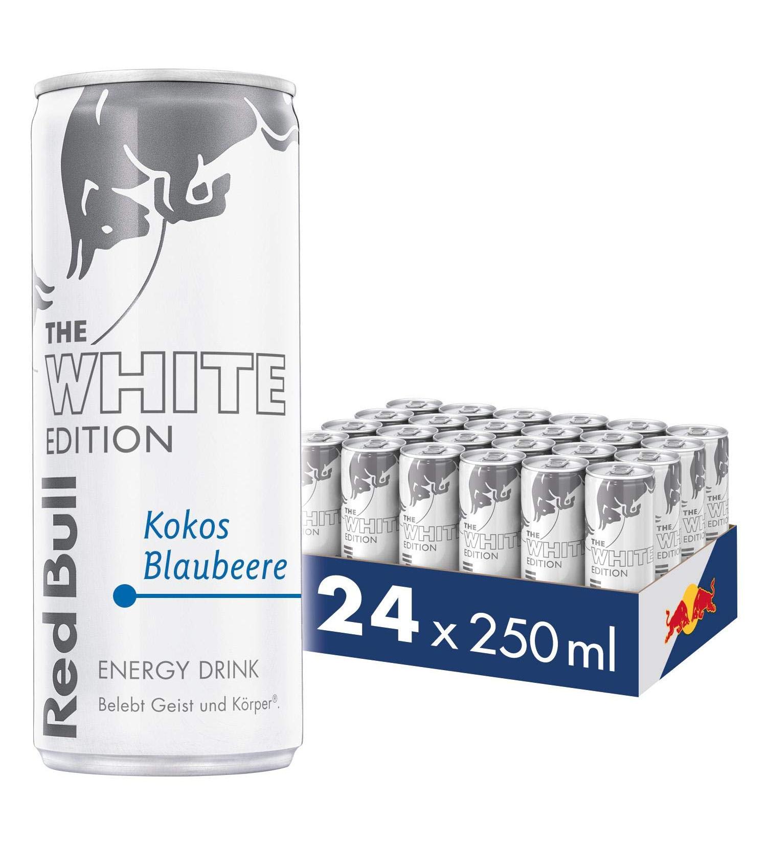 Buy Red Bull Energy Drink Kokos Blueberry White Edition - 24 x 250ml Cans | International Shipping Available - Austria 24er Tray - Buy Online on GoSupps.com