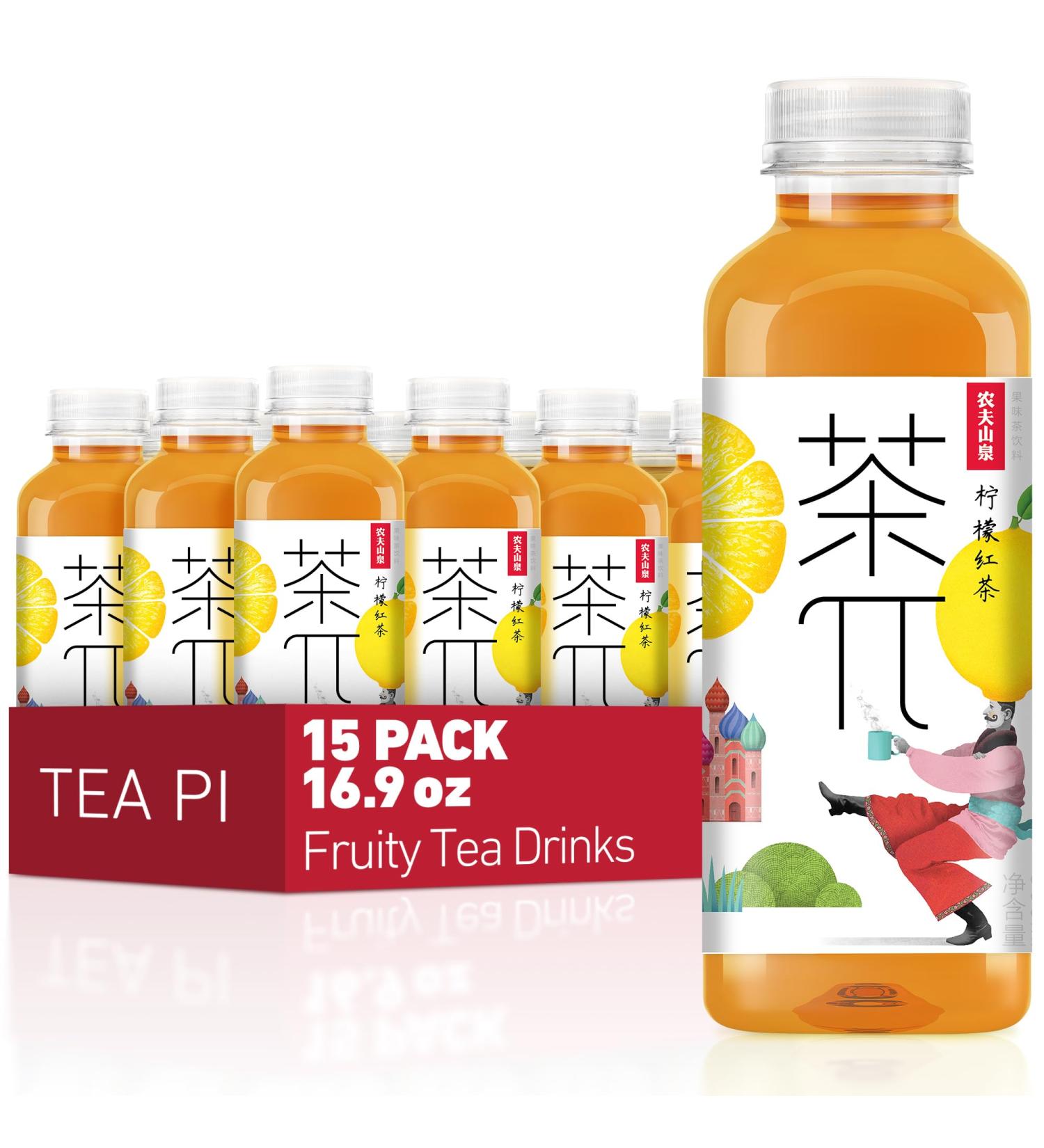 Tea PI Iced Tea Black Tea Lemon Sweet Iced Fruit Tea Bottles Real Juice -16.9 fl oz 500mL 15 Pack - Buy Online on GoSupps.com