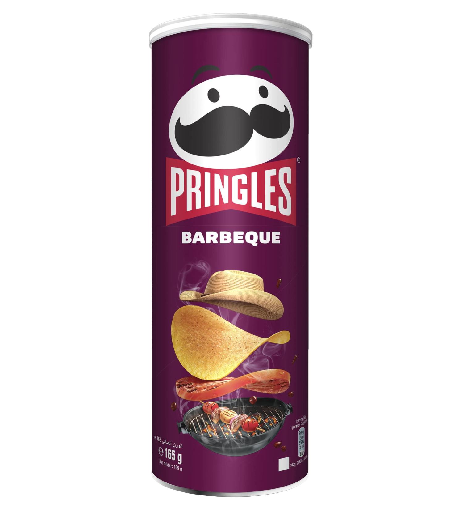 Pringles Barbecue Chips 165g - Pack of 4