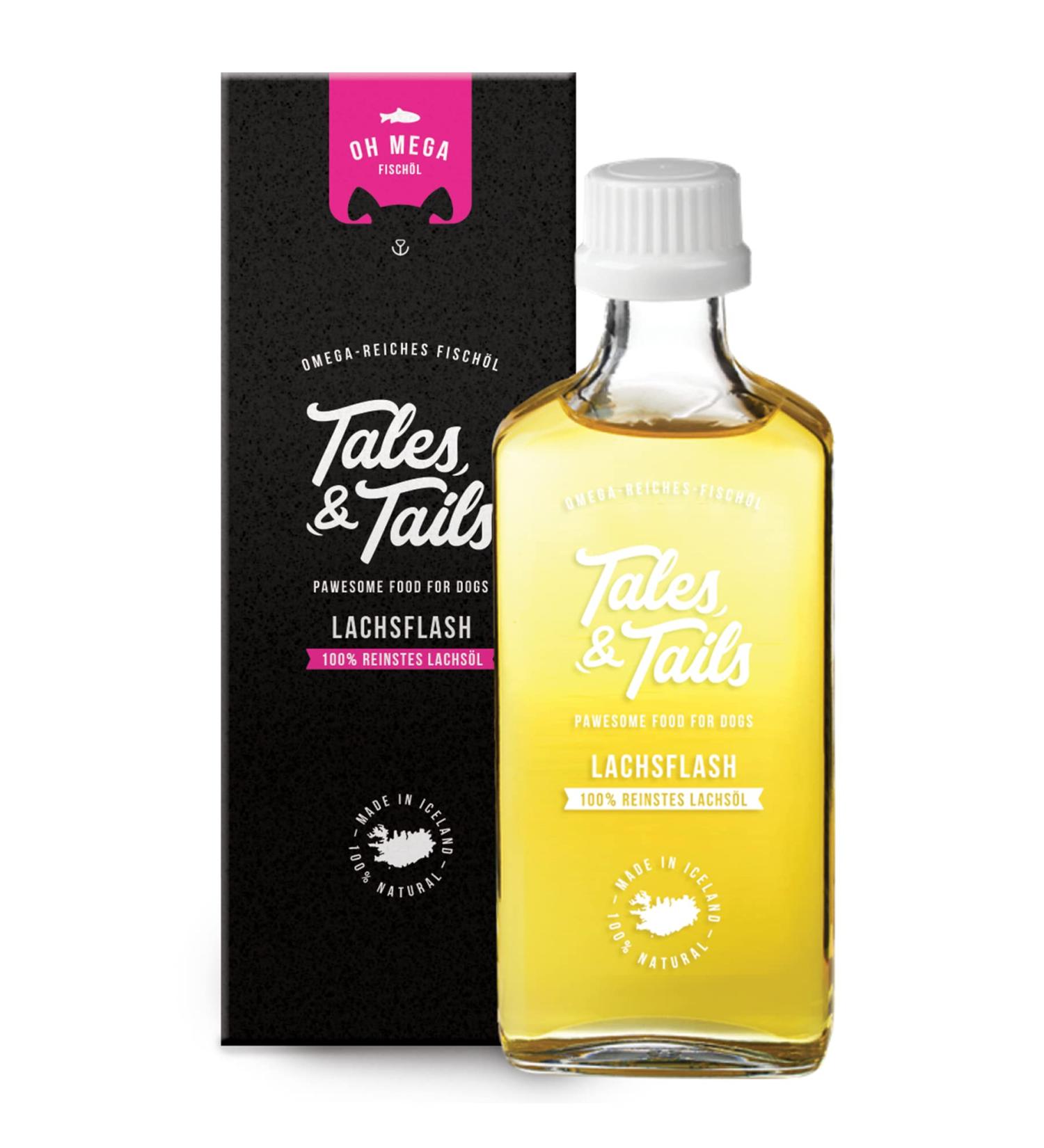 Tales & Tails Salmon Oil for Dogs - Omega 3 Rich No Artificial Additives | 240ml Pack - Premium Dog Food Supplement - Buy Online on GoSupps.com