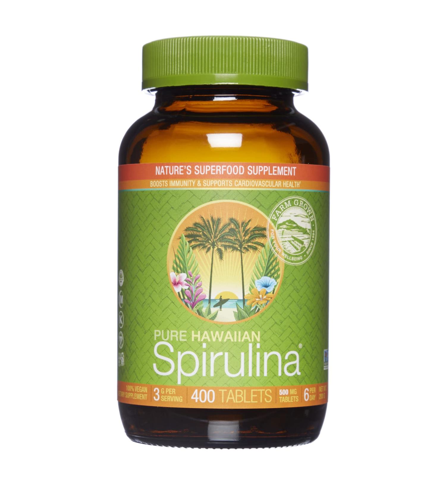 Nutrex Hawaii Pure Hawaiian Spirulina 500 mg 400 Tablets - Buy Online on GoSupps.com