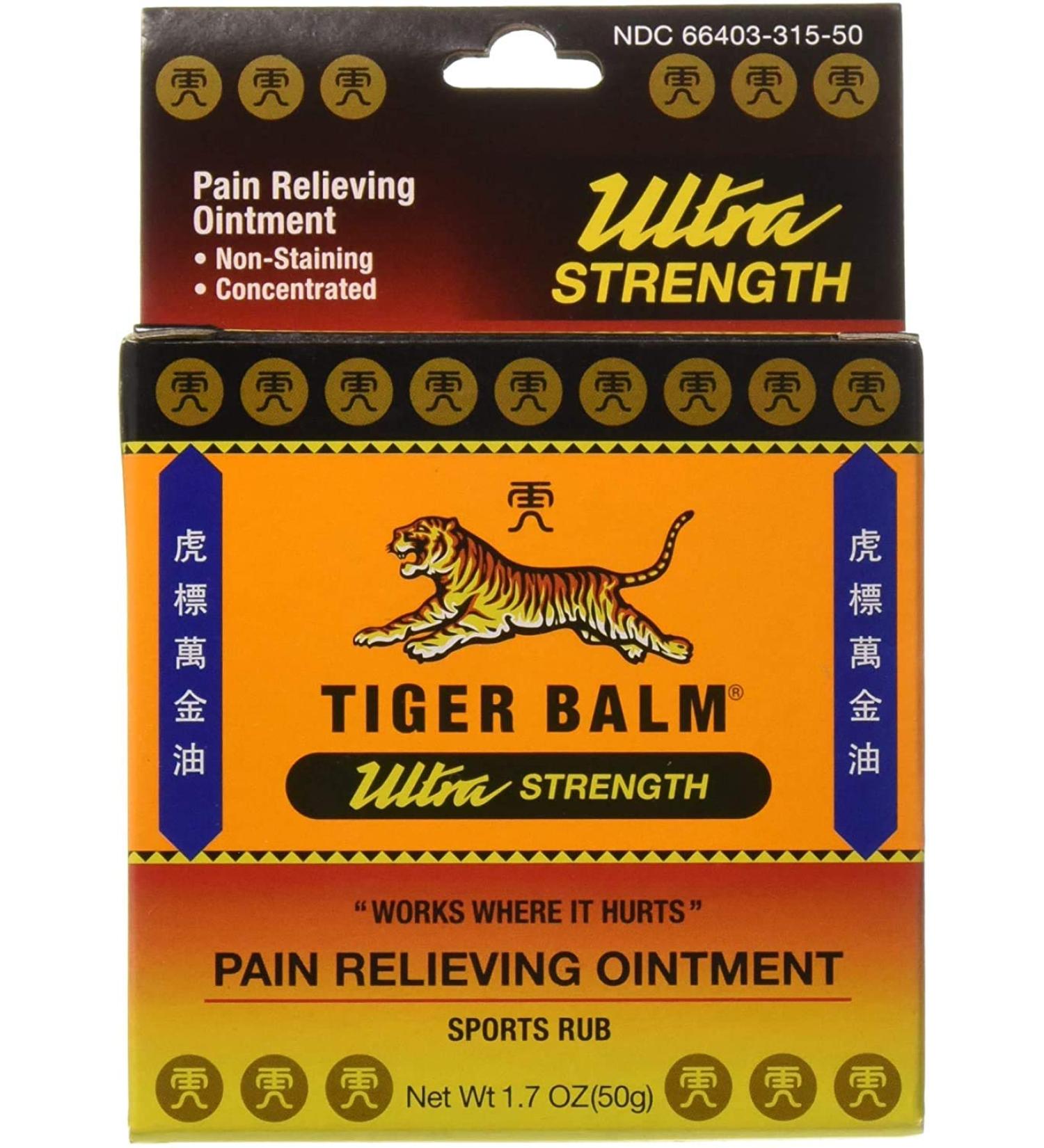 Tiger Balm Sport Rub Pain Relieving Ointment Ultra Strength 1.70 oz