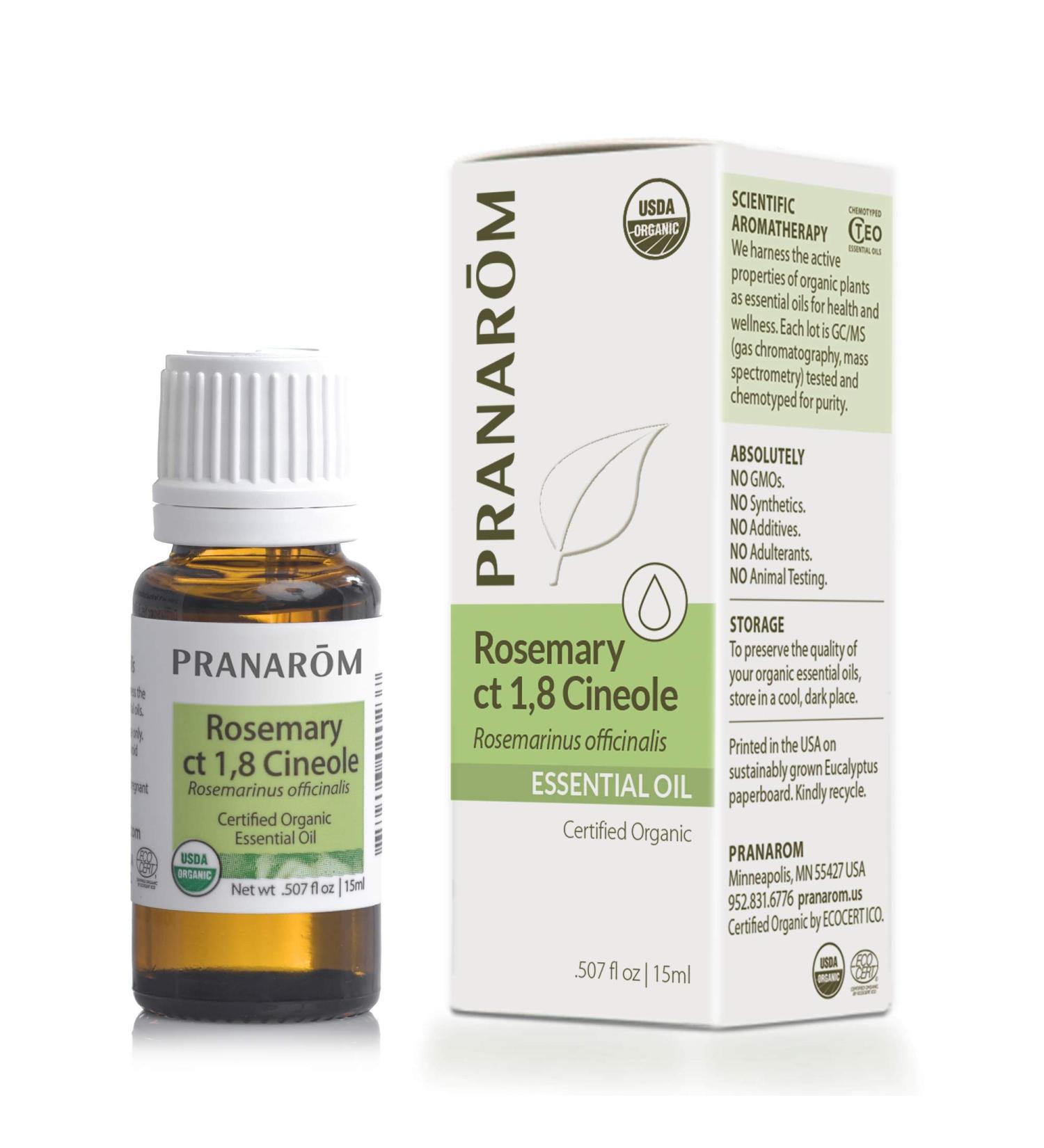 Pranarom USDA Certified Organic Rosemary Cineole Essential Oil (15ml) 100% Pure Undiluted Therapeutic Grade from Tunisia for Aromatherapy Diffuser Meditation Massage Relaxation 0.5 Fl Oz (Pack of 1) - Buy Online on GoSupps.com