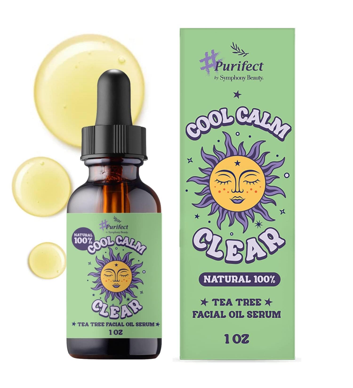 Purifect Tea Tree Facial Oil Serum with Vitamin E Oil Anti Redness Face Serum Soothes and Calms Irritated Skin All Skin Types 30ml Cool Calm Clear - Buy Online on GoSupps.com