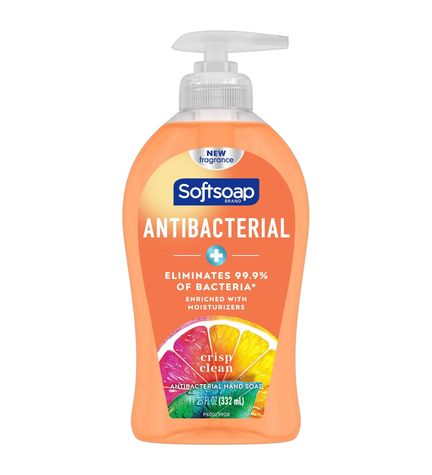 Softsoap Antibacterial Liquid Hand Soap Pump - Crisp Clean, 11.25 fl oz (Pack of 1) - Buy Online on GoSupps.com