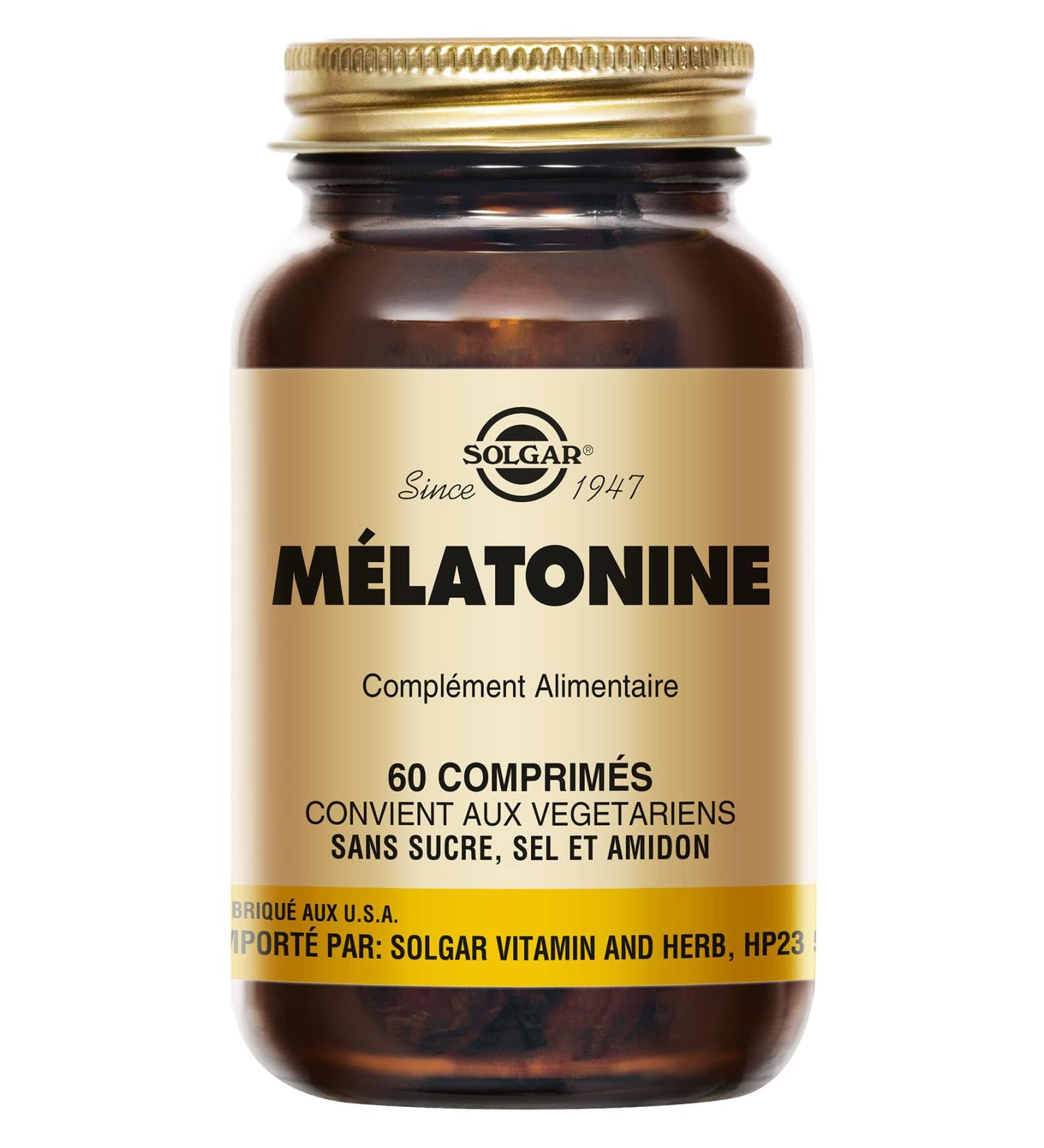 Solgar Melatonin 1mg - Sleep - Facilitates falling asleep - Reduces the effects of jet lag - Food supplement - Bottle of 60 tablets - Buy Online on GoSupps.com