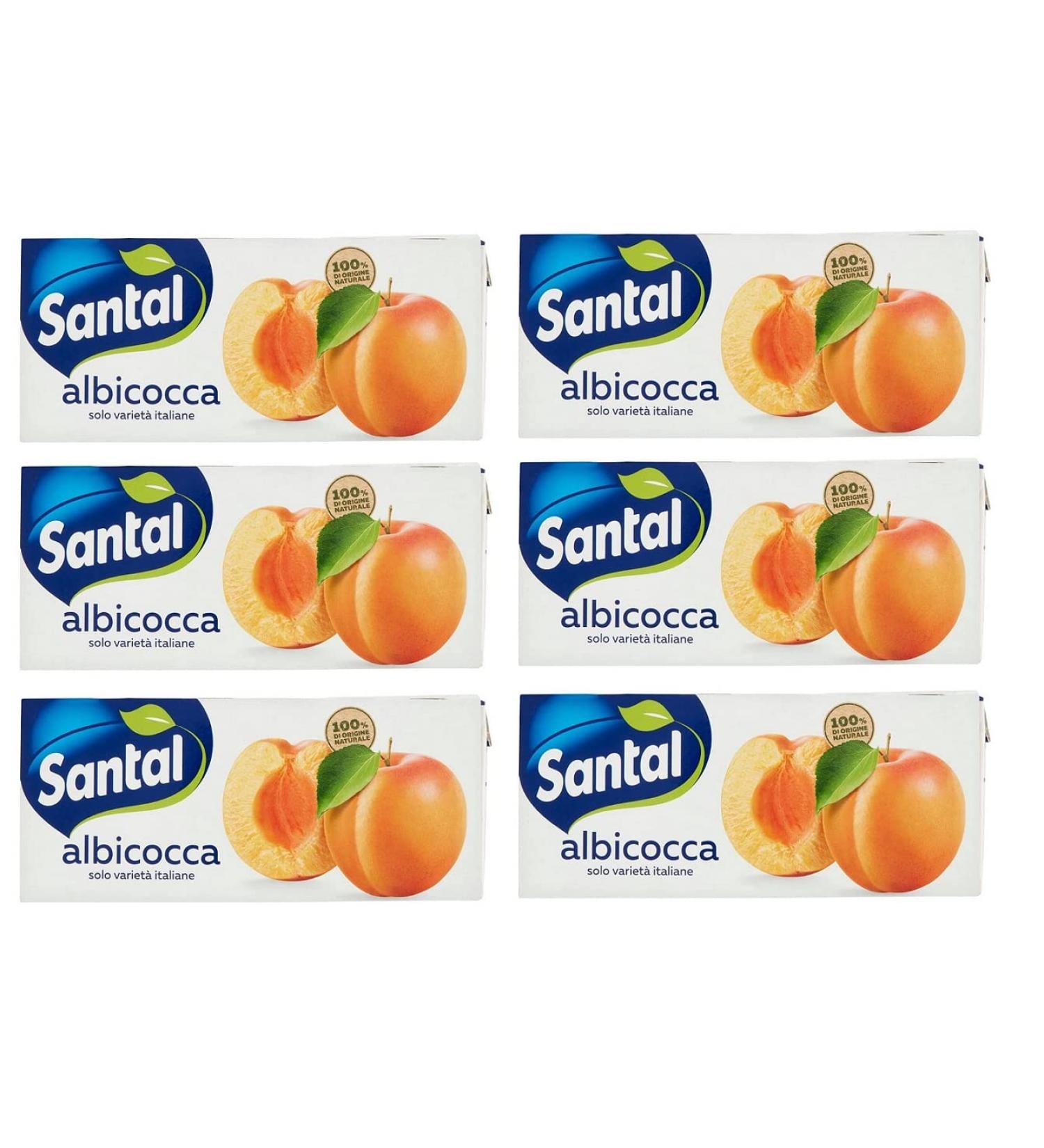 Parmalat Santal Albicocca Set of 6 apricot juice Fruit juice Refreshing drink Brik 3 x 200 ml - Buy Online on GoSupps.com