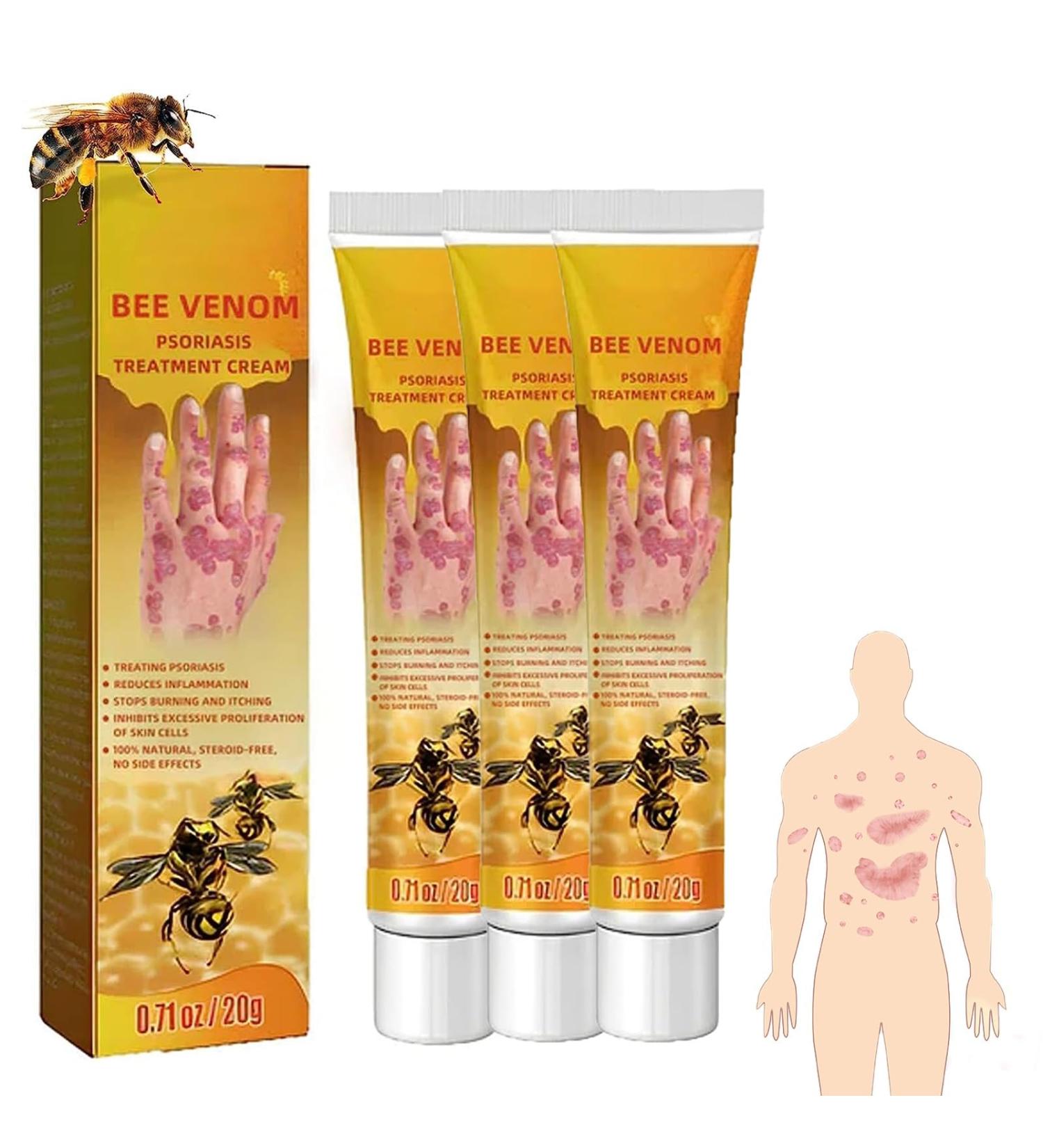 XRCZYM Bee Psoriasis Treatment Cream - Soothing & Moisturizing Professional Formula from New Zealand (3pcs) - Buy Online on GoSupps.com