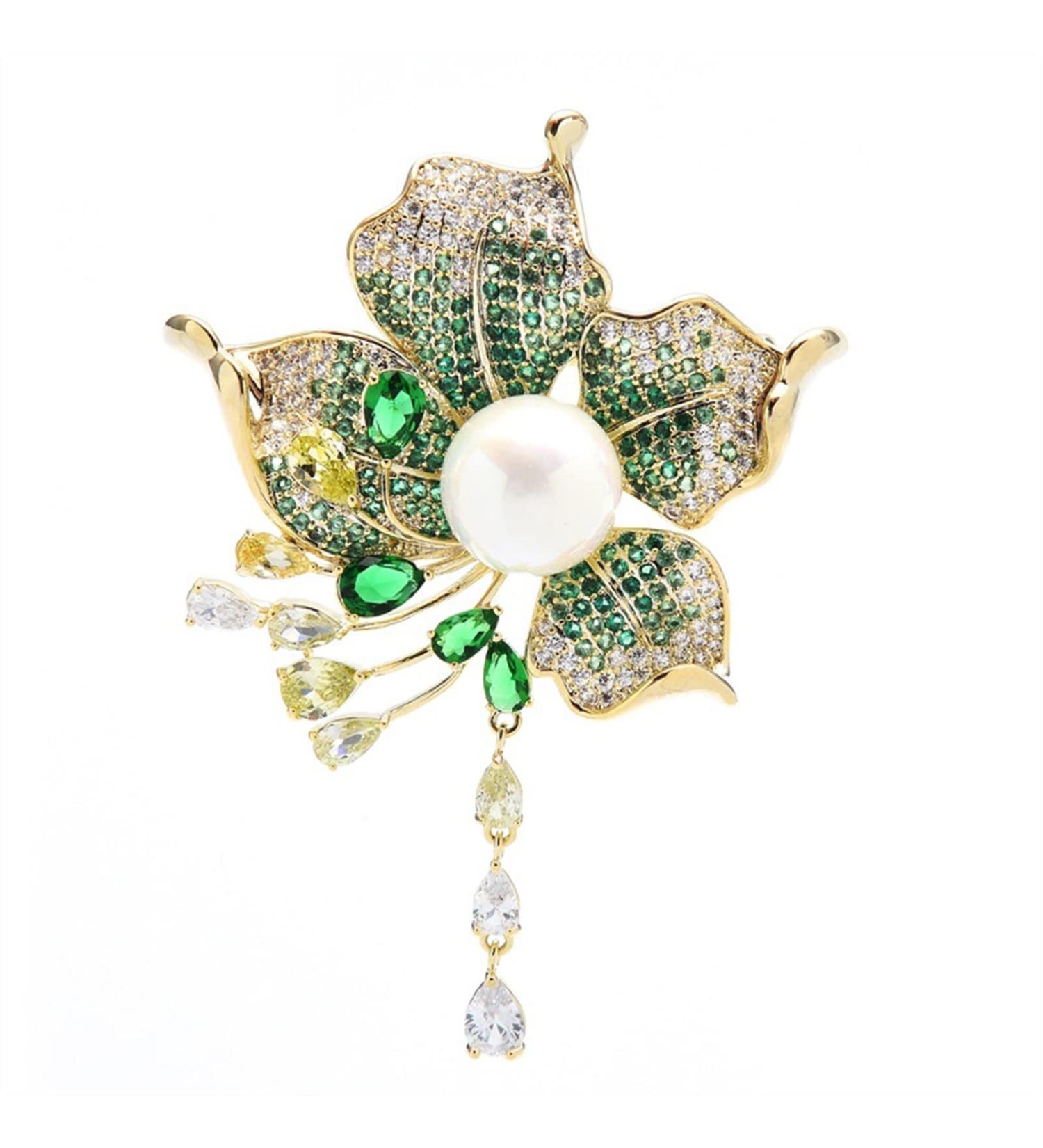 Pin Jewelry Gifts for Women Ladies Fashion Accessories Ladies Elegant Fringed Flower Brooch Designer Pin Flower Shape Party Banquet Brooch Brooches & Pins - Buy Online on GoSupps.com