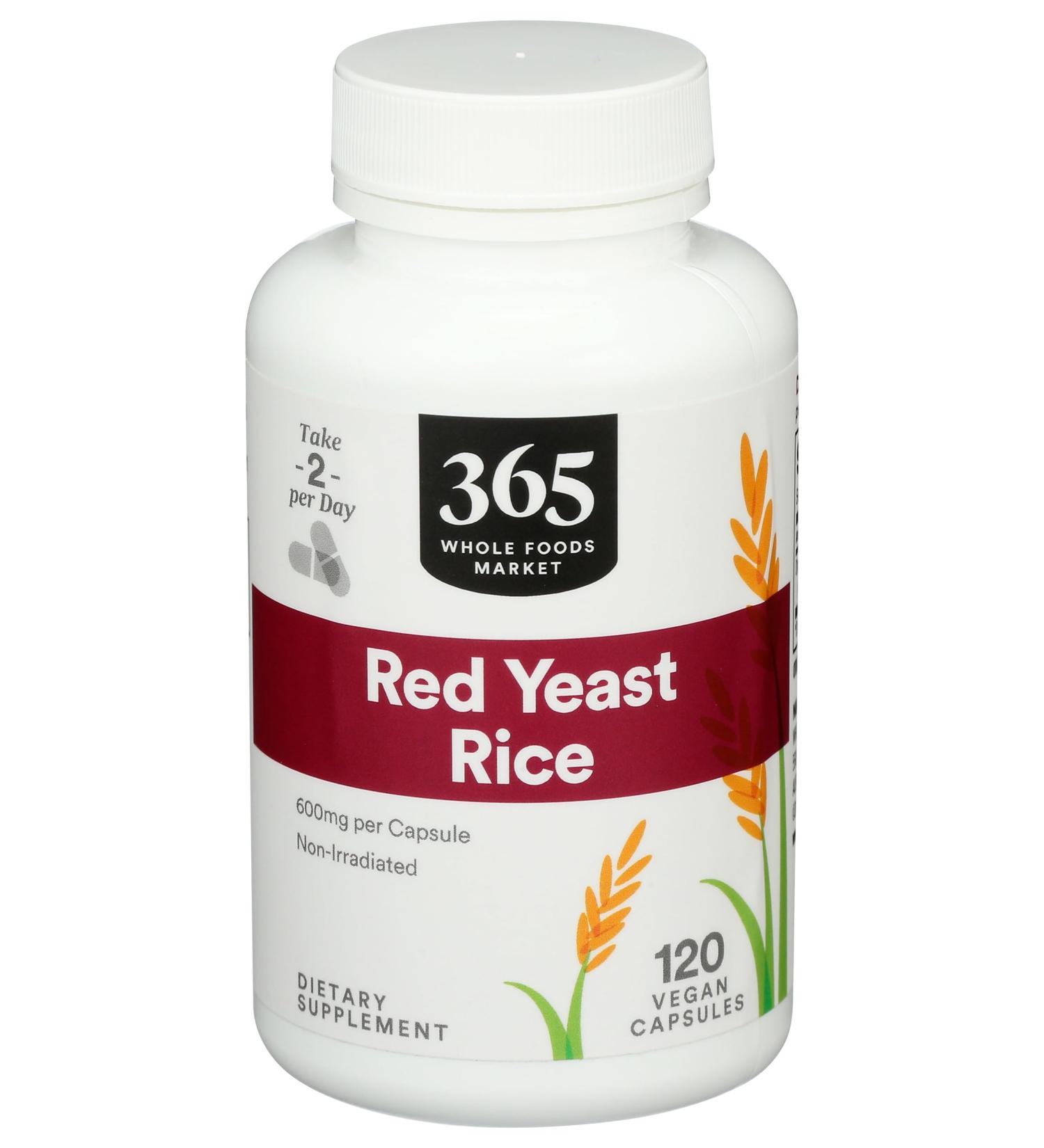 365 by Whole Foods Market Red Yeast Rice 600mg 120 Count - Buy Online on GoSupps.com