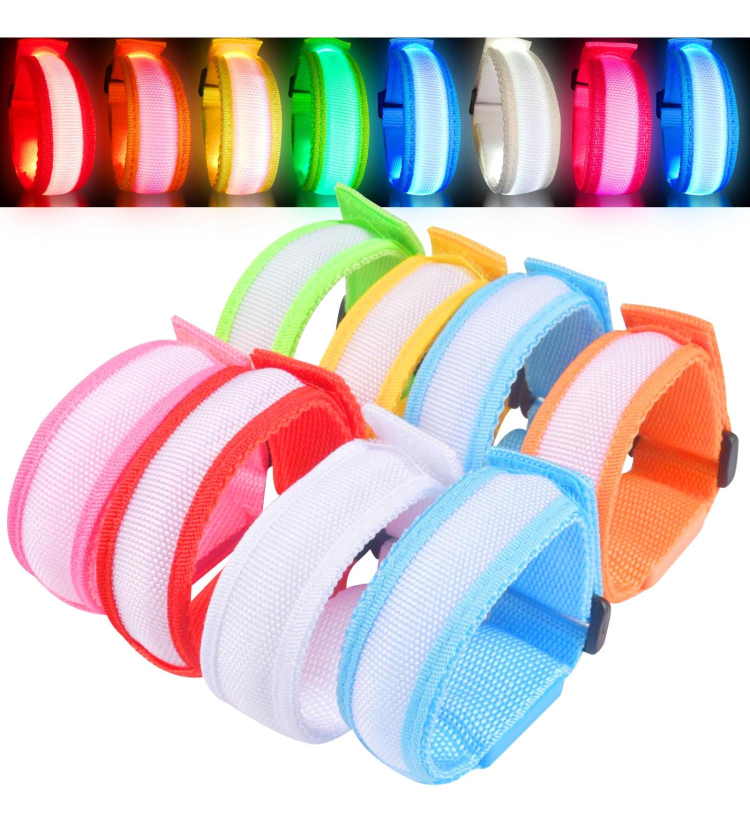 Funmo 8 Pack LED Bracelets - Flashing Light-Up Bands for Kids | Perfect for Parties Concerts and Night Sports - Buy Online on GoSupps.com