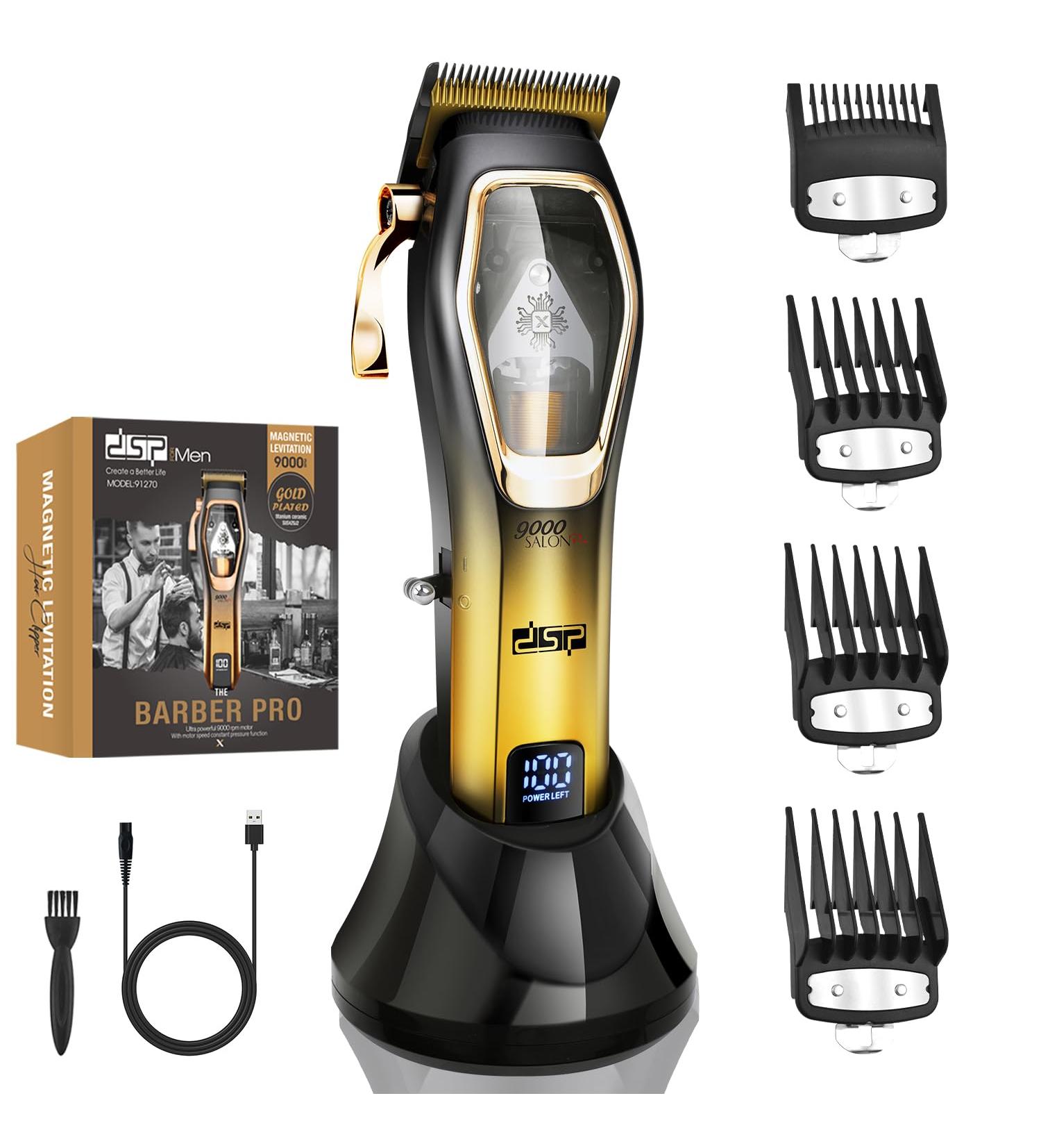 Buy DSP Pro Barber Hair Clippers Set - Cordless 9000 RPM Ceramic Blades Low Noise - Ideal for Men's Grooming & Fades - Buy Online on GoSupps.com