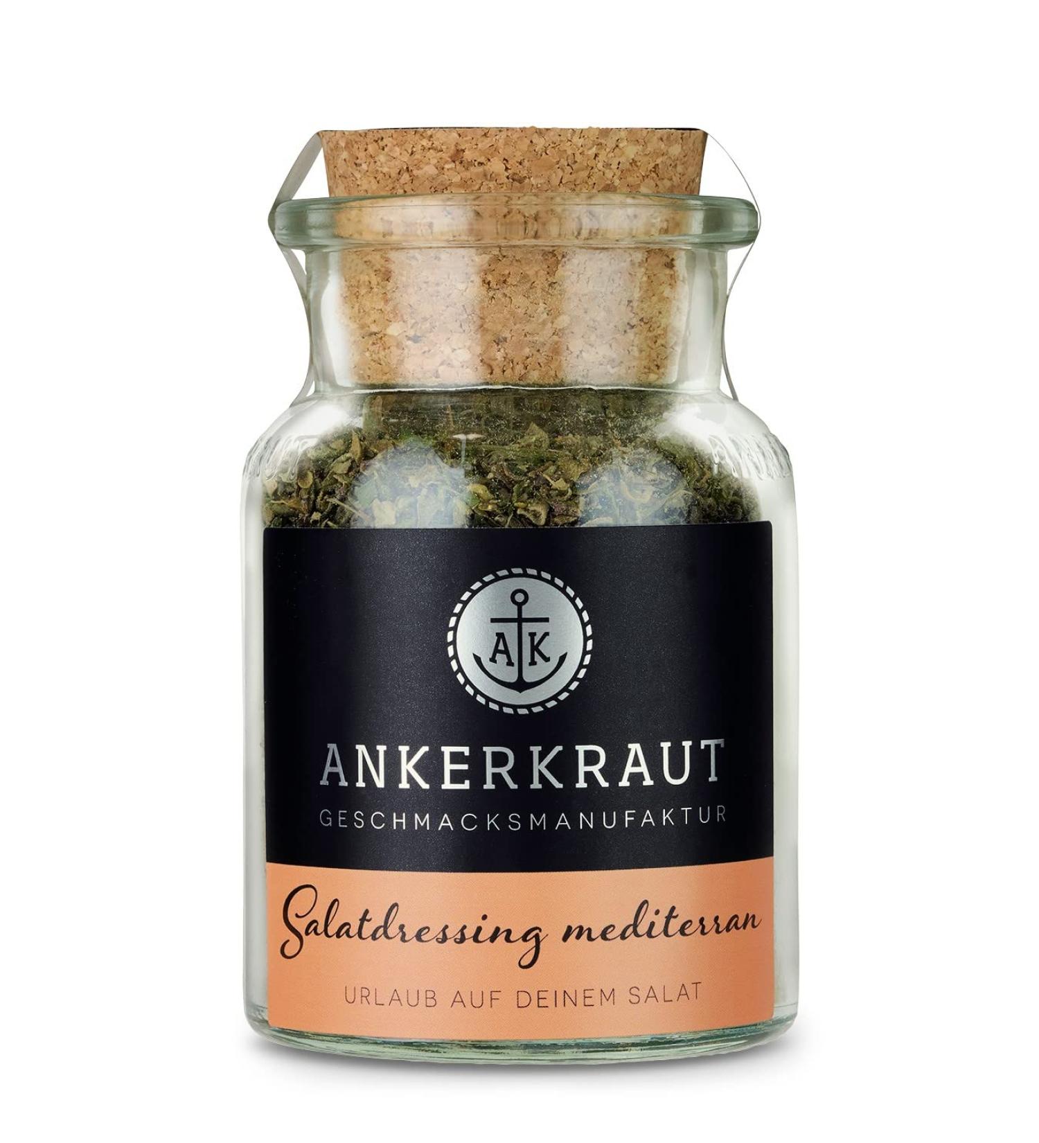 Ankerkraut Mediterranean Salad Dressing - 85g Premium Spice Dressing in Cork Glass | Perfect Gift for Salad Lovers - Buy Online on GoSupps.com