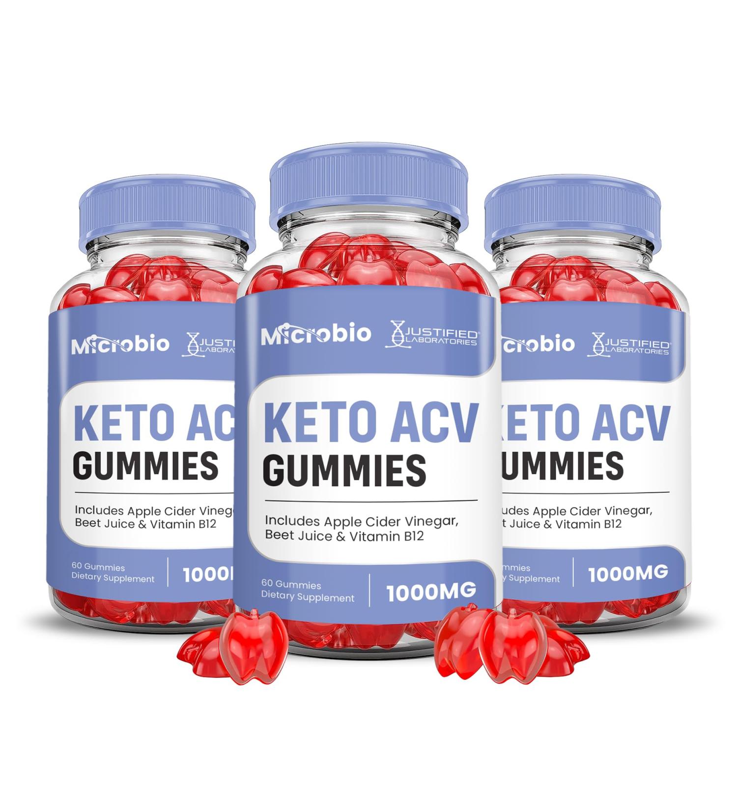 Buy Microbio Keto ACV Gummies - 3 Pack 1000MG Apple Cider Vinegar with Pomegranate & Beet Juice Vegan Non-GMO 180 Count for Ultimate Health - Buy Online on GoSupps.com