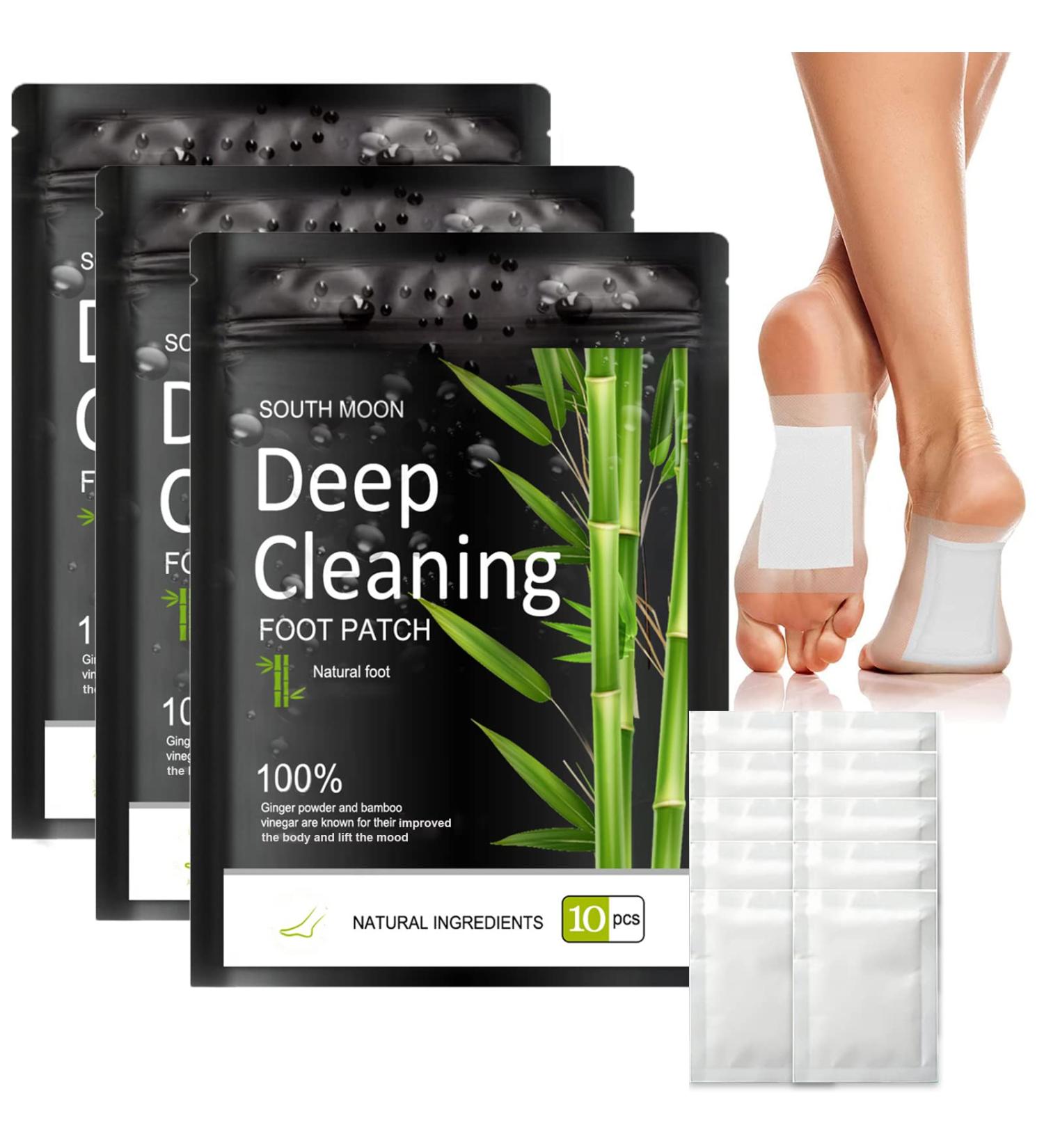 Deep Cleansing Foot Pads with Bamboo Vinegar & Ginger Powder (30PCS) - Detox, Foot Care, Deep Sleep & Relaxation - Buy Online on GoSupps.com
