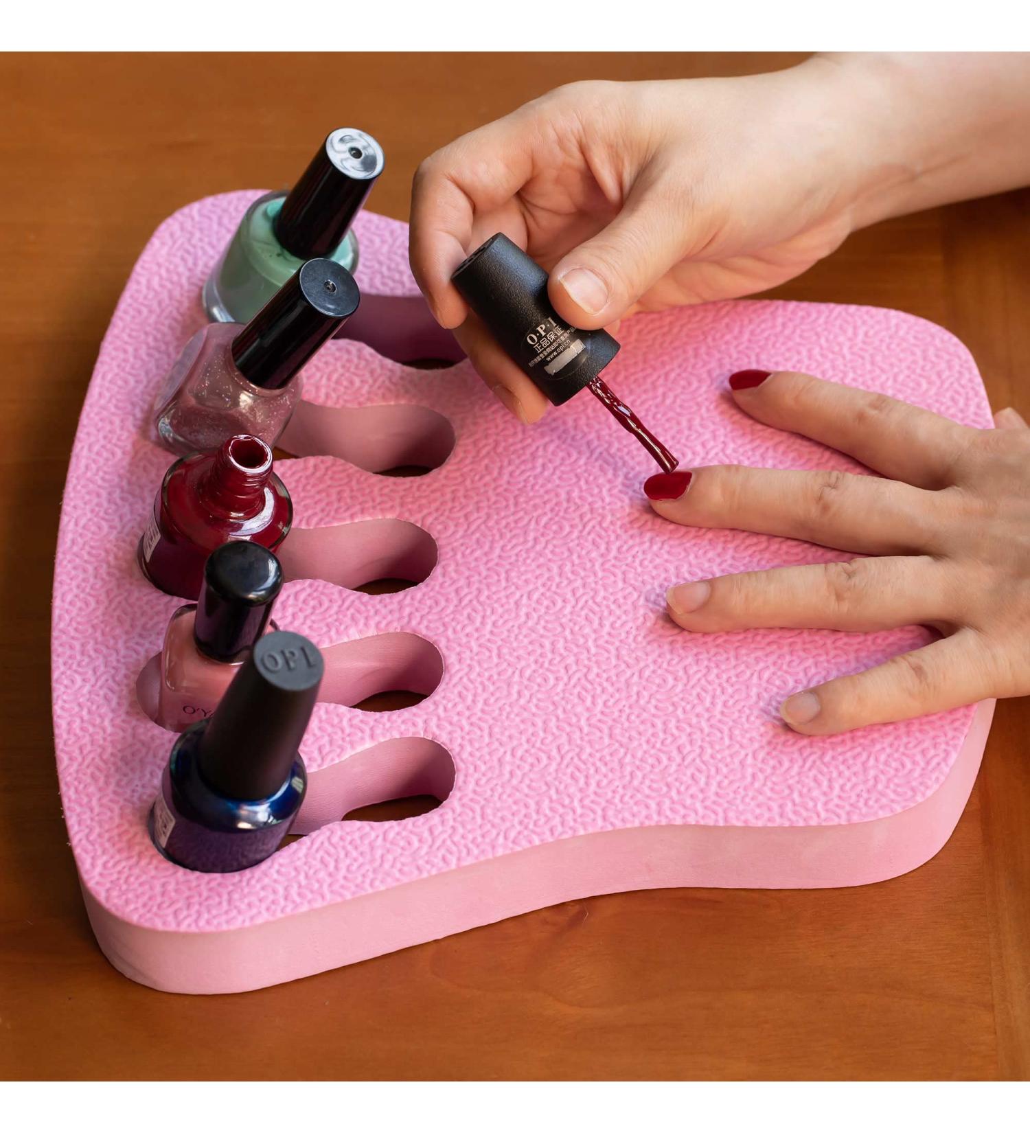 Blush Pink ButterFox Nail Polish Organizer & Hand Rest Station for Manicure - Nail Art Holder - Buy Online on GoSupps.com