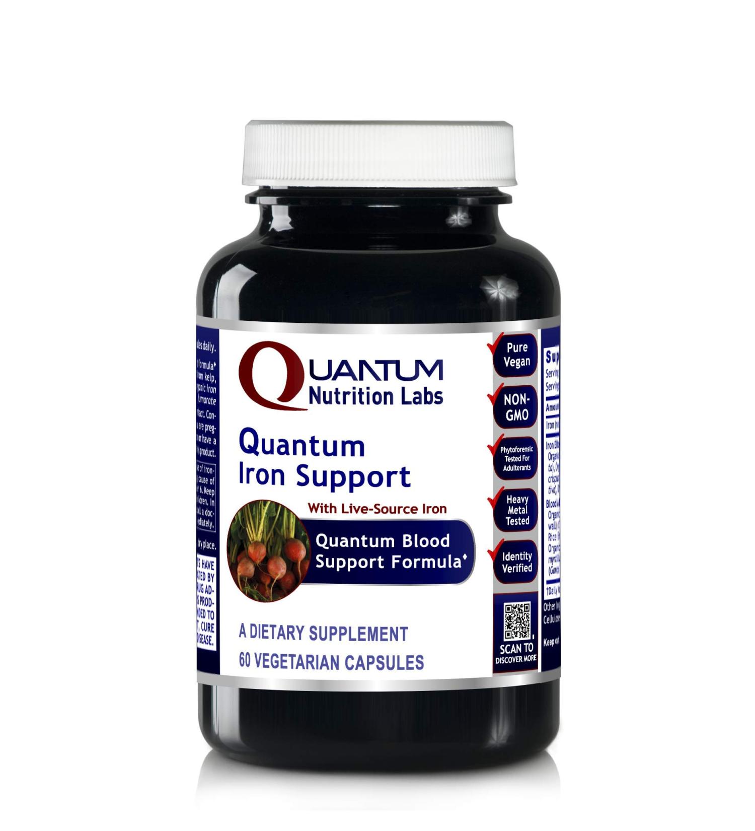 Quantum Iron Support - 60 Capsules | Essential Mineral Supplement - Buy Online on GoSupps.com