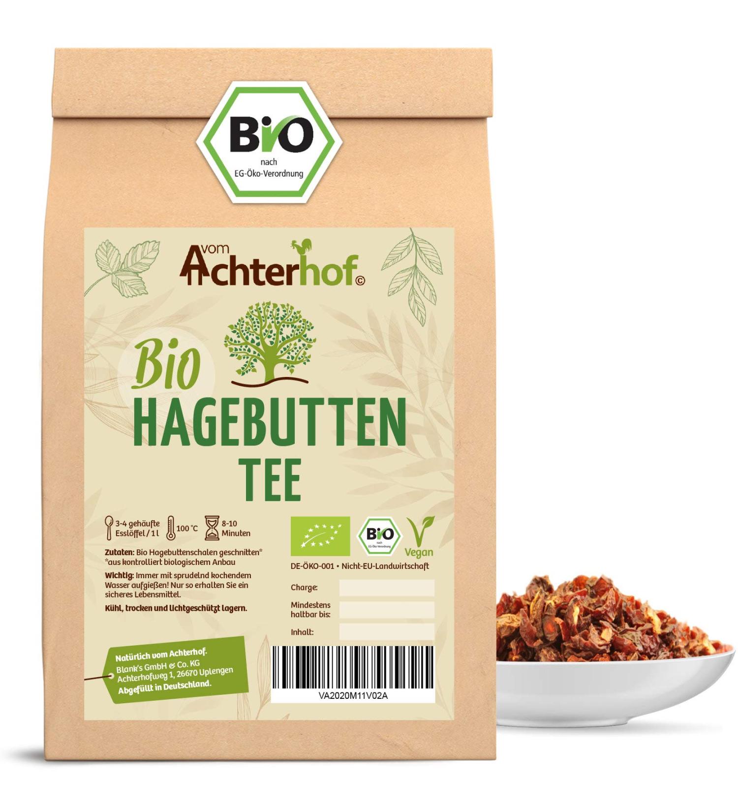 Organic Hagebuttentee (Rose Hip Tea) 100g | Fruity & Spicy Aroma | Premium Quality | Achterhof  - Buy Online on GoSupps.com