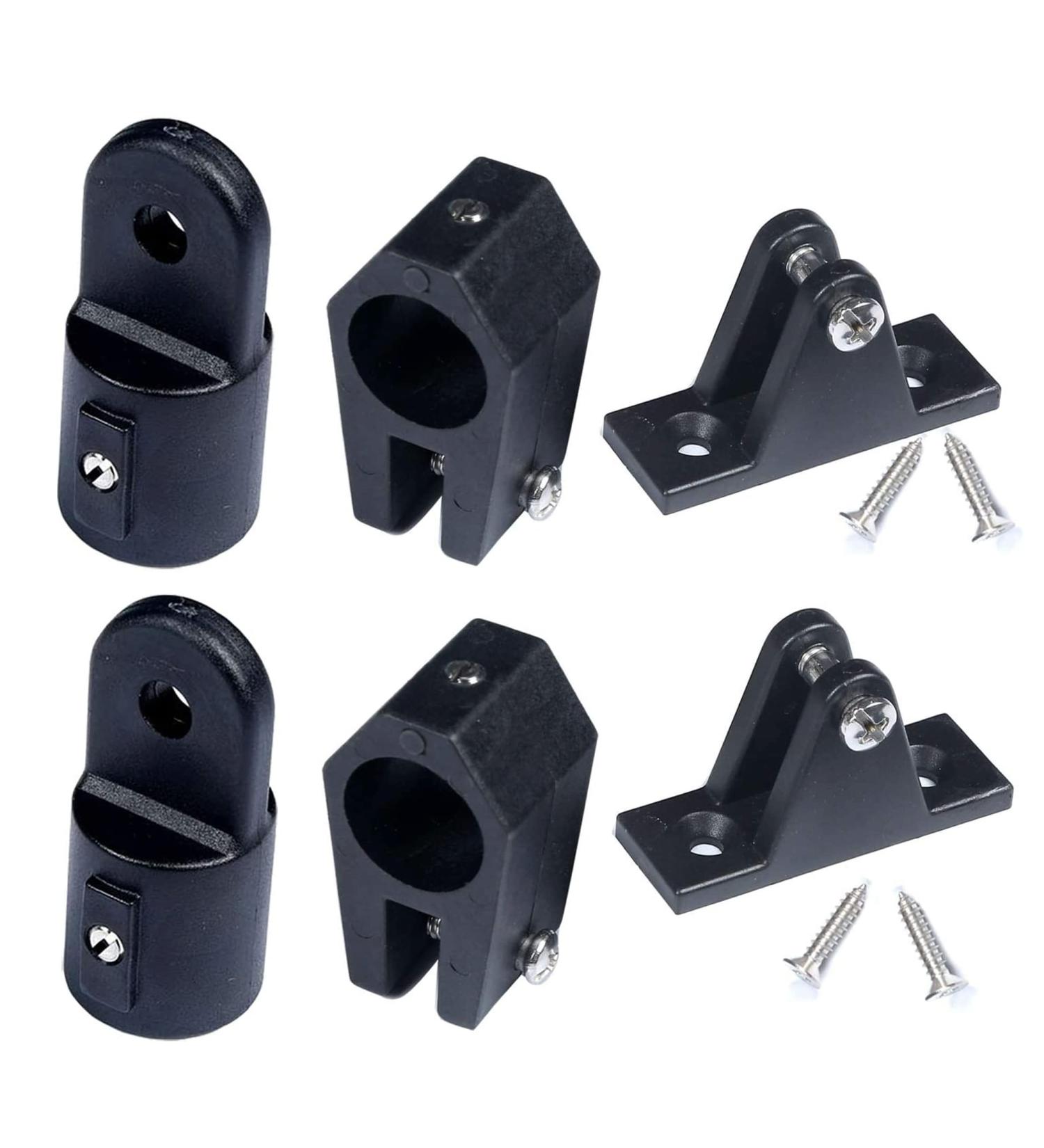 MX Bimini Top Fitting Hardware Set - 7/8 Boat Jaw Slide, Cap, Eye End, Deck Hinge (6pcs) - Buy Online on GoSupps.com
