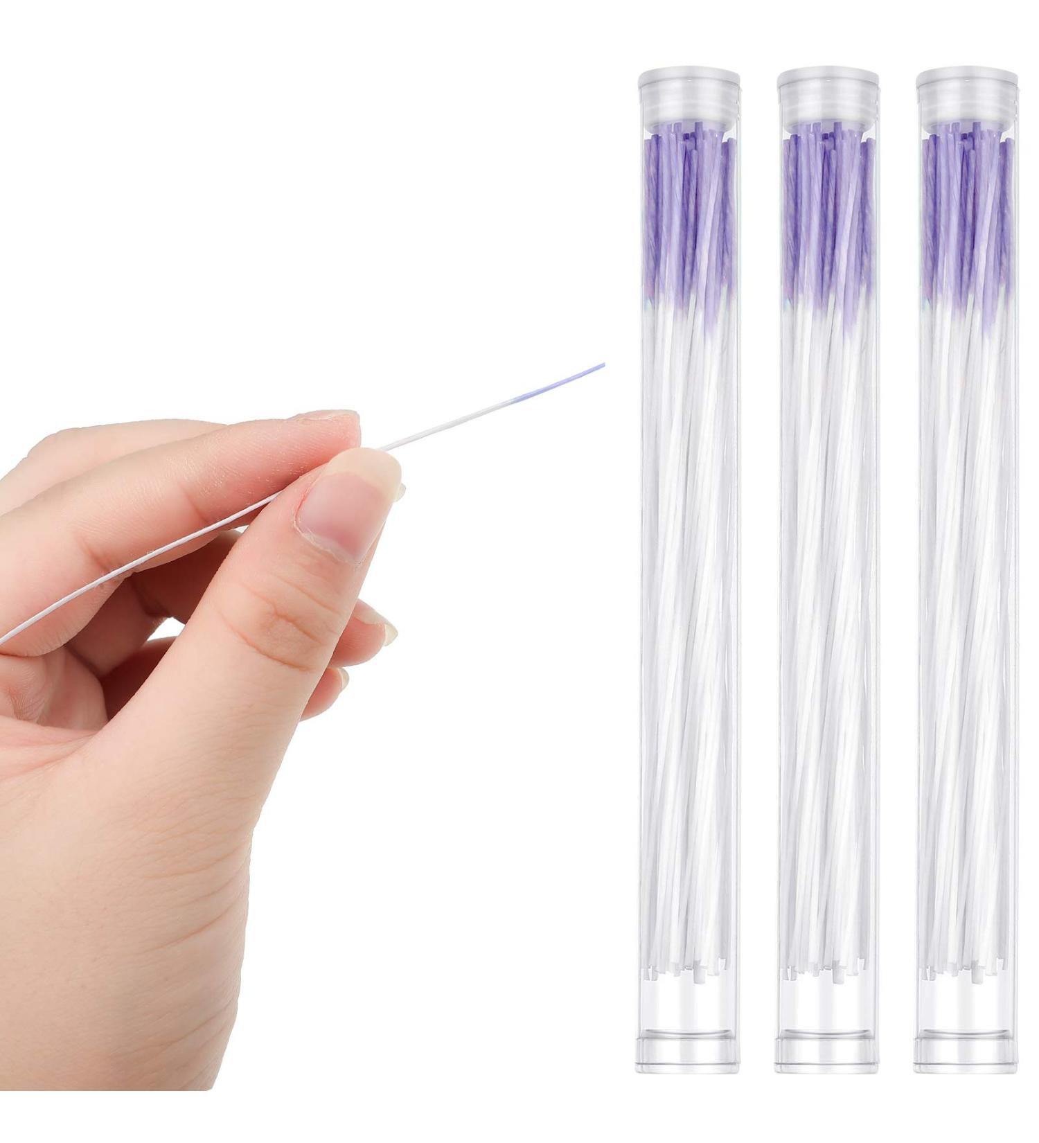 180-Piece Earrings Hole Cleaner Kit - Rose Fragrance, Odor Removal, Ear Care, Piercing Floss, Disposable Aftercare, Purple - Buy Online on GoSupps.com