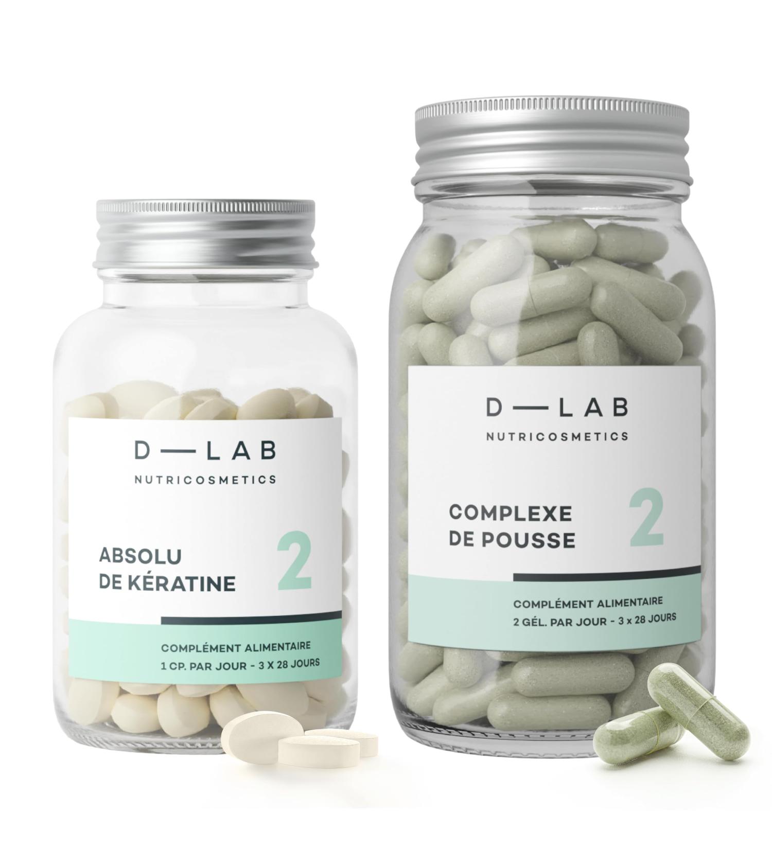 D-LAB Duo Hair Nutrition | 3 Months Hair Food Supplement | Vegan Vitamins for Revitalization Growth and Strengthening with Absolute Keratin and Growth Complex - Buy Online on GoSupps.com
