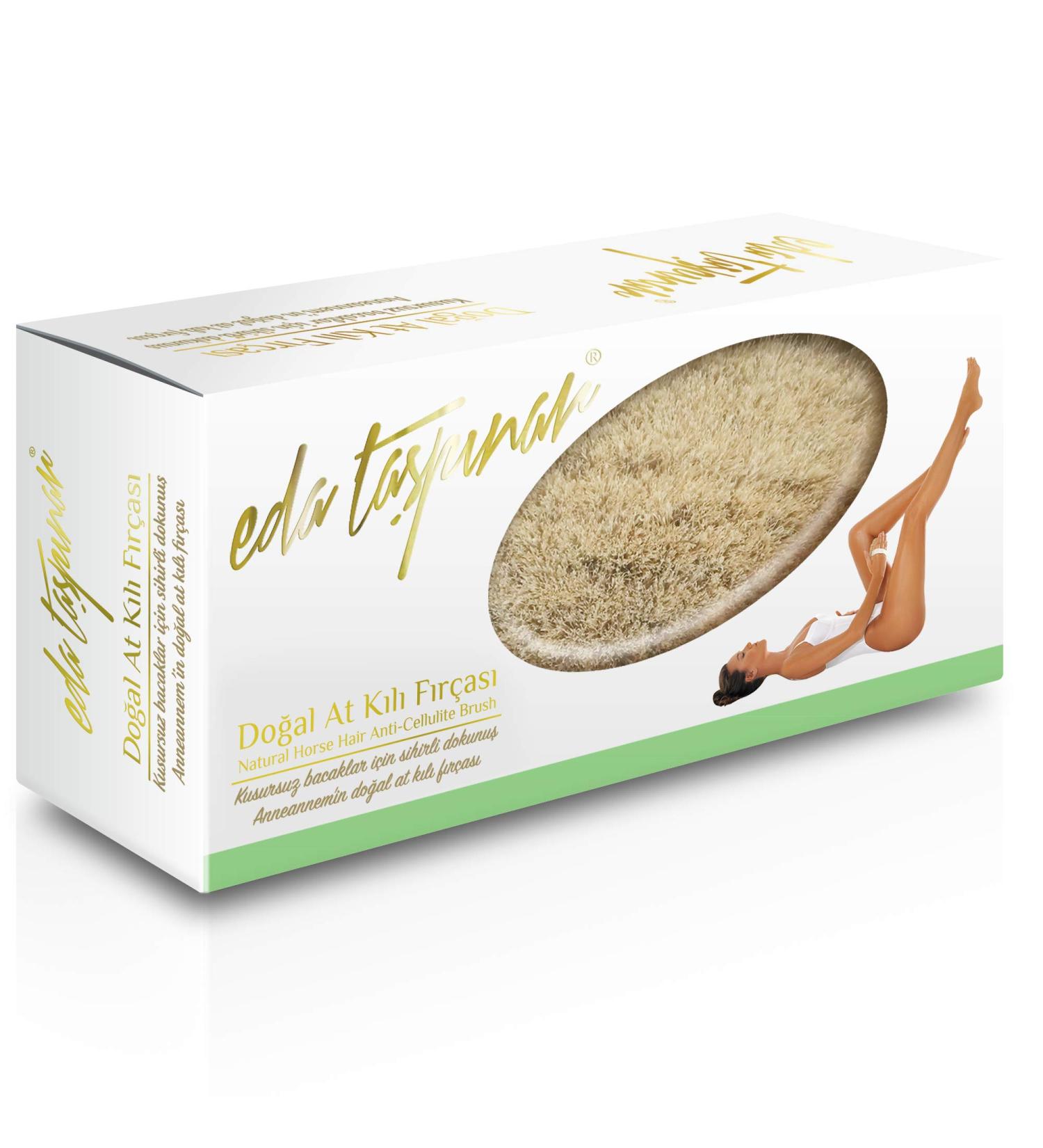 EDA Tasepin Dry Brush Set - Natural Horsehair Anti-Cellulite Body Peeling | Perfect Legs & Fit Body | Improve Lymph Function & Softer Skin - 2 Brushes in 1 Pack - Buy Online on GoSupps.com