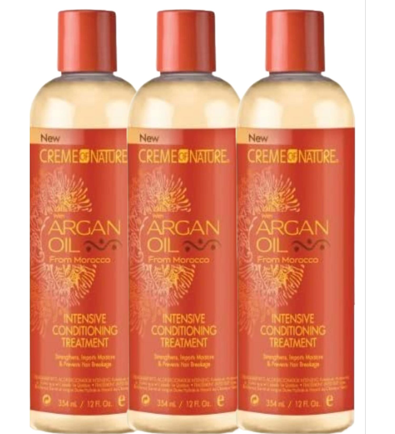 Creme of Nature Lot de 3 traitements intenses l'huile d'argan 350 ml