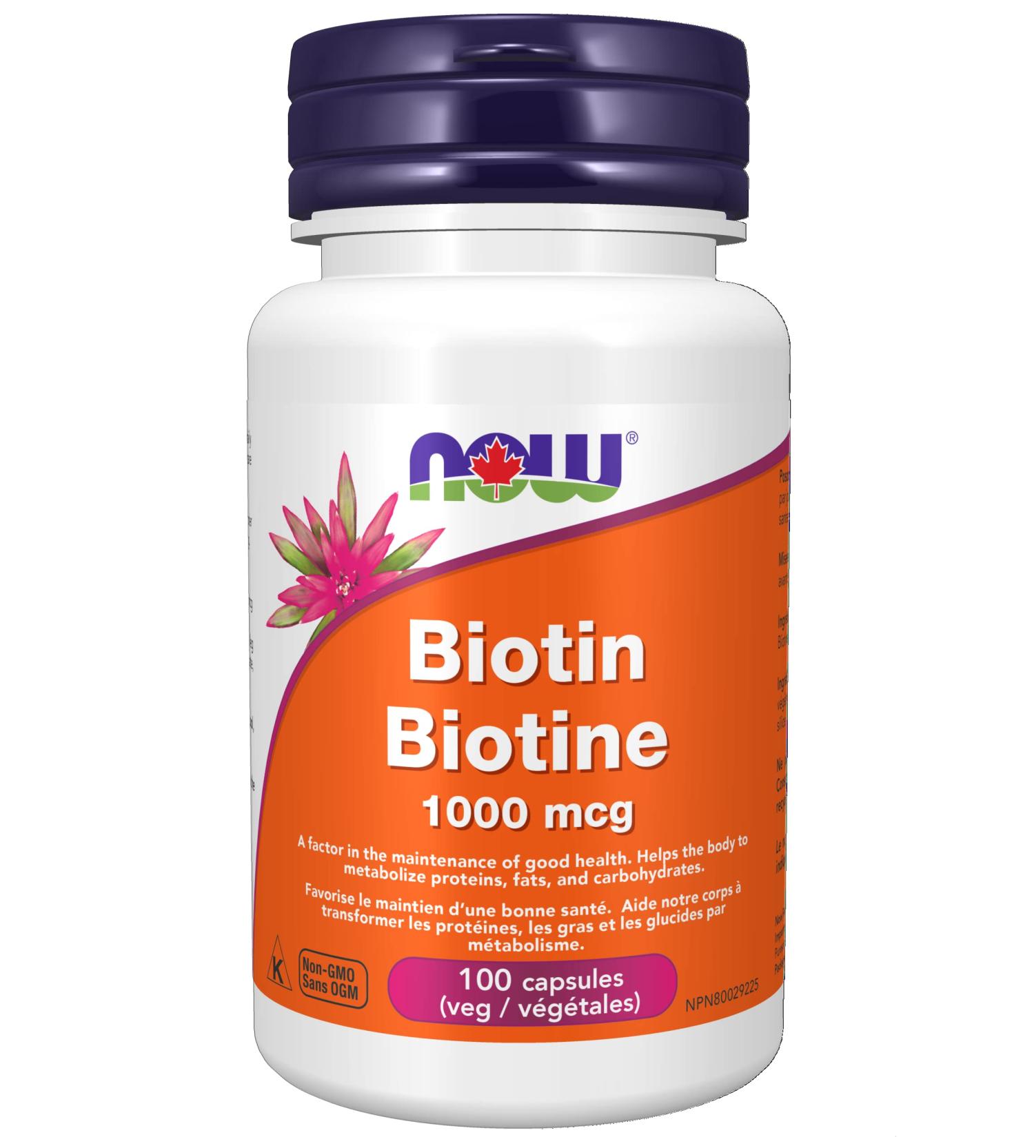 Now Biotin 1 000mcg 100vcap - Buy Online on GoSupps.com