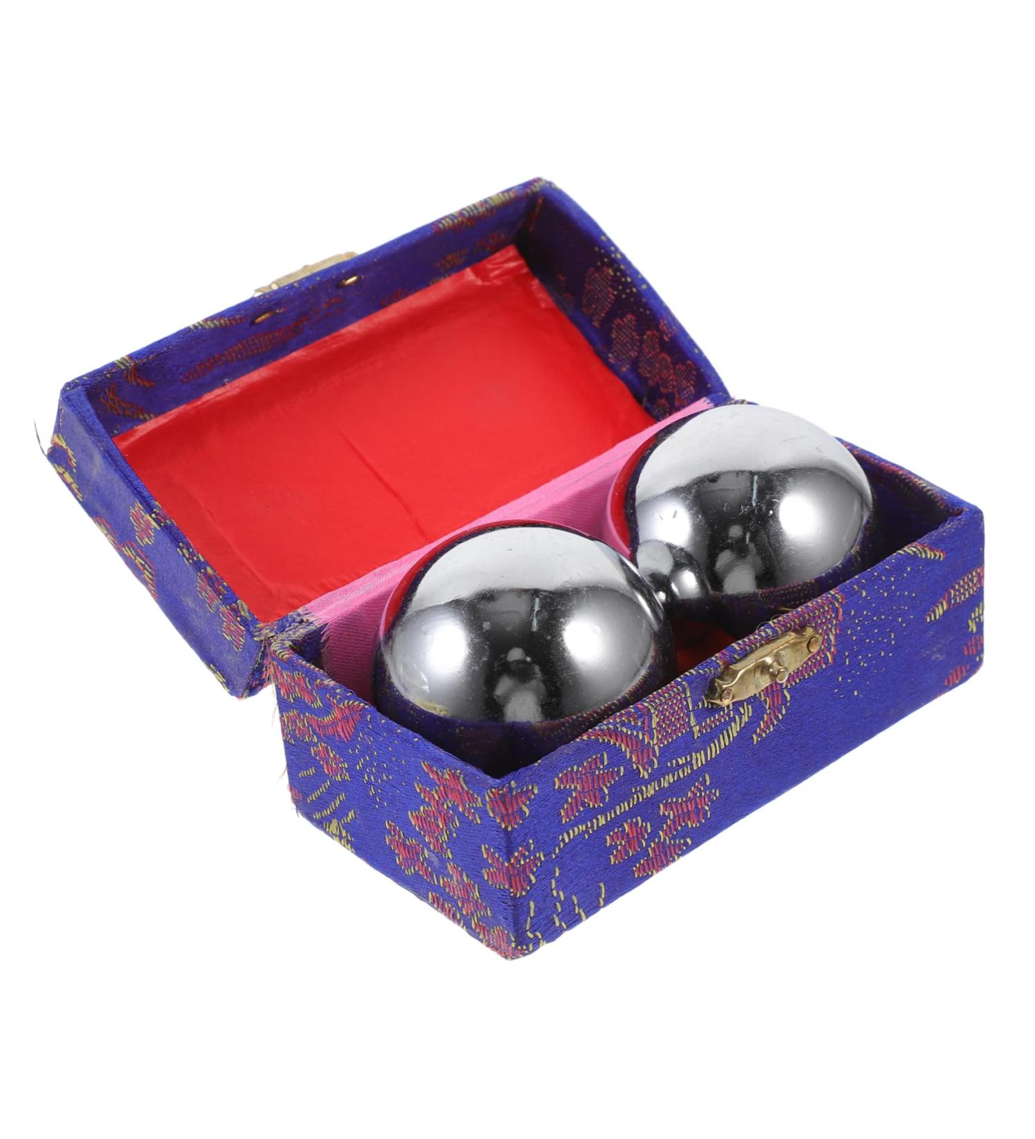 Combined Massager 2-Piece Fitness Handballs for Seniors - Baoding Meditation & Massage Balls - Brass & Iron Boccia Balls for Relaxation - Buy Online on GoSupps.com