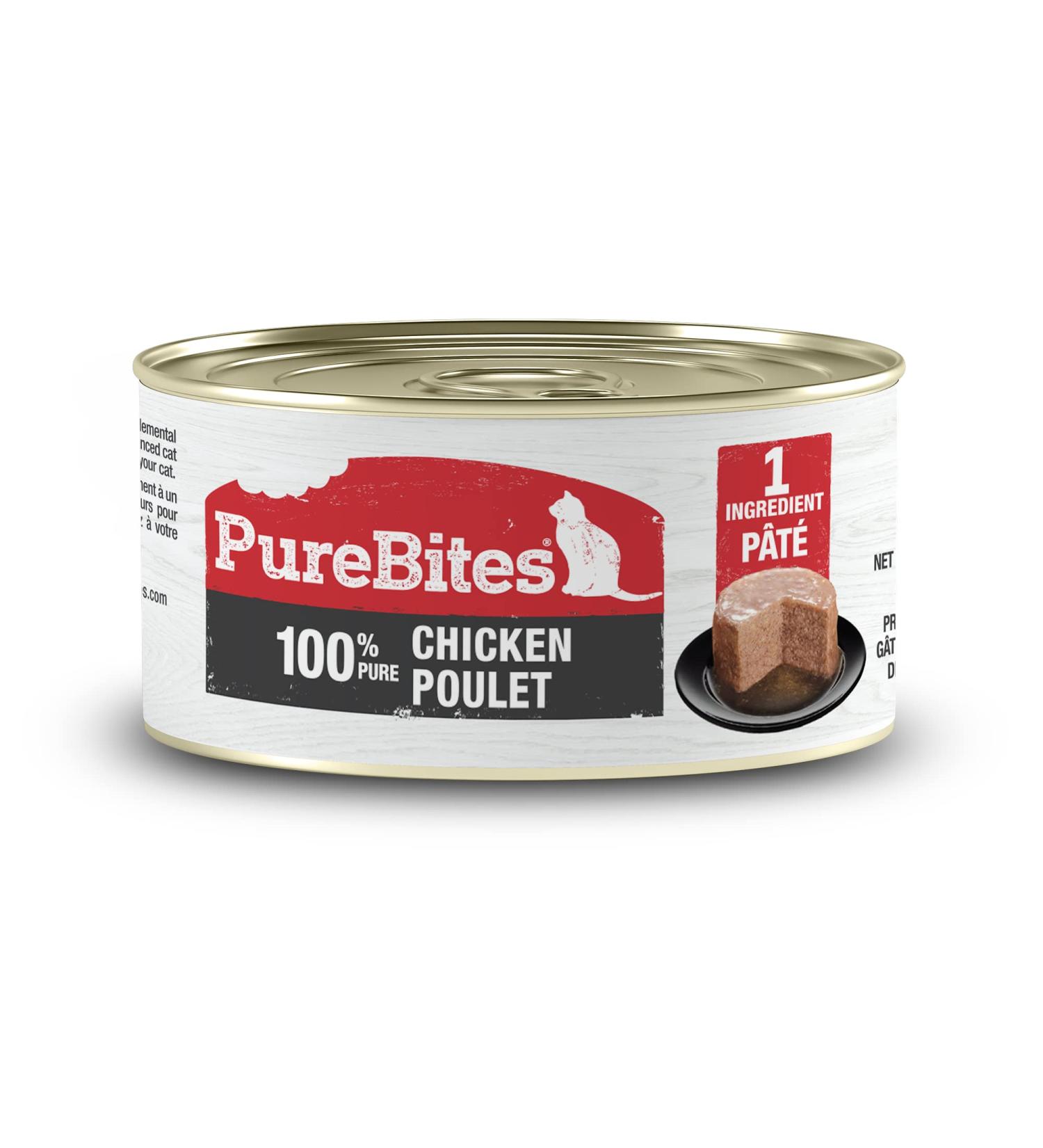 PureBites 100% Pure Chicken Pate Cat Treat|Single 2.5oz can|only 1 Ingredient Chicken 71 g (Pack of 1) - Buy Online on GoSupps.com