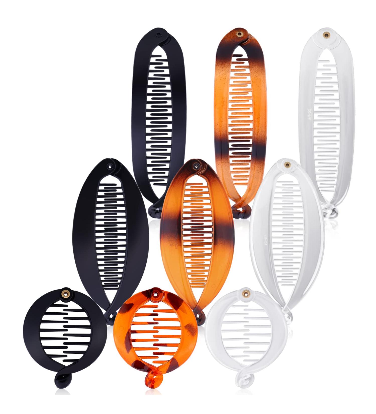 Sibba 9-Piece French Banana Clips and Fishtail Hair Comb Set - Multicolor Hair Styling Accessories for Women and Girls - Buy Online on GoSupps.com