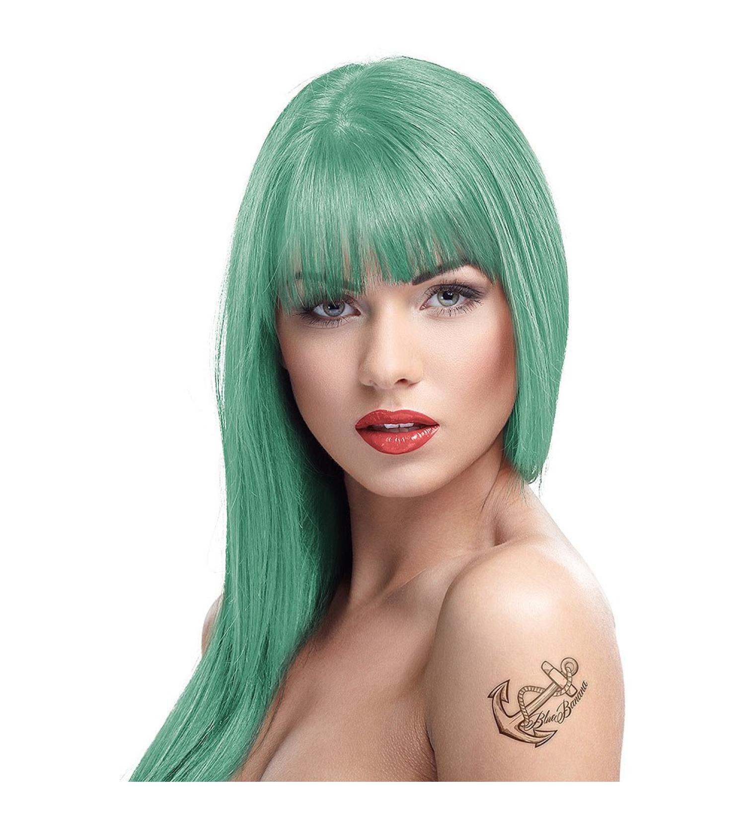 2 Crazy Color Semi Permanent Hair Colour Dye Cream by Renbow 100ml Peppermint 71