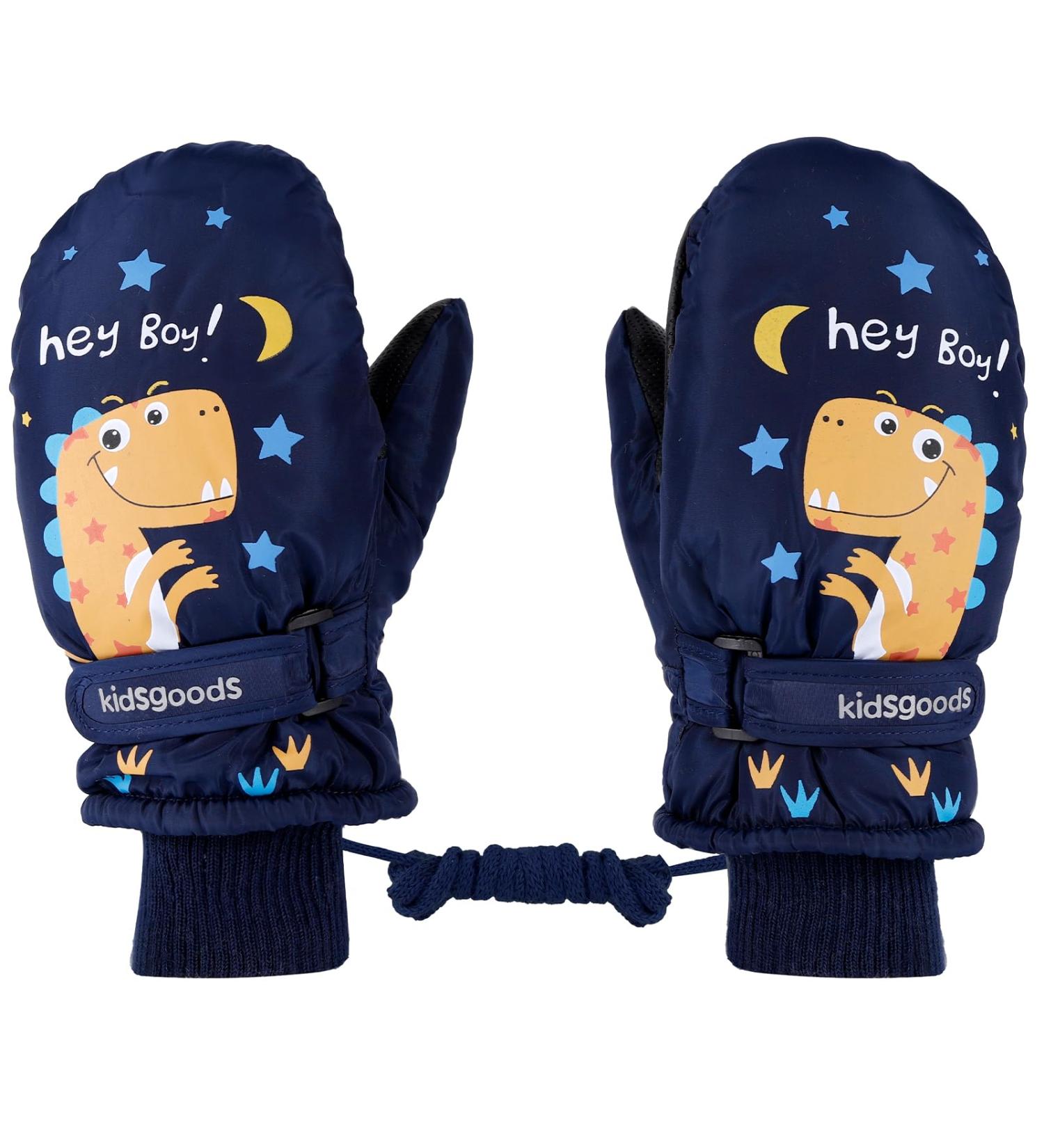 NANU Kids Ski Gloves Mittens | Waterproof Winter Snow Gloves for Boys Girls | Thermal Fleece | Ages 2-10 | Dark Blue-5 L - Buy Online on GoSupps.com