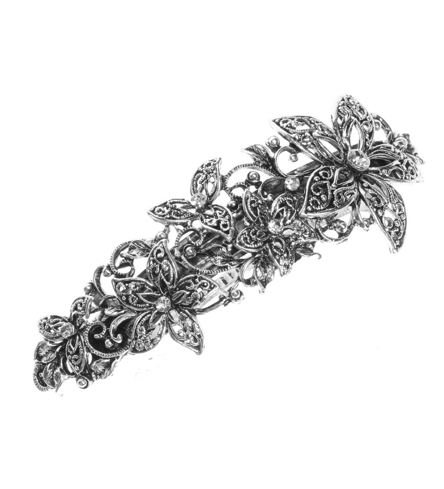 Glitz4Girlz Vintage Filigree Floral Flower Hair Clip Bridal Prom