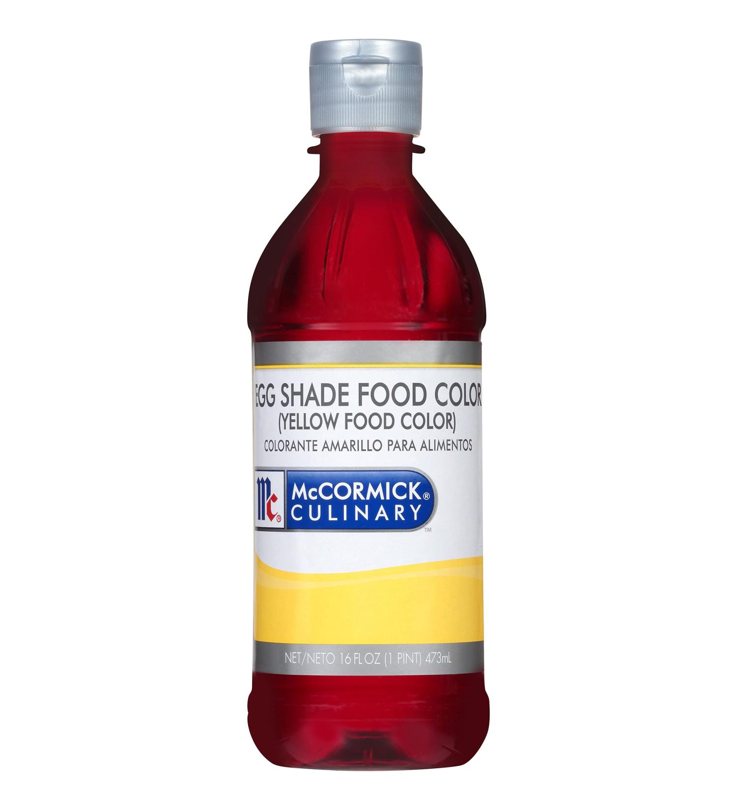 McCormick Culinary Egg Shade Yellow Food Coloring 16 fl oz - Vibrant Yellow Dye for Frostings, Icings, Cheese Dishes - 1 Bottle - Buy Online on GoSupps.com