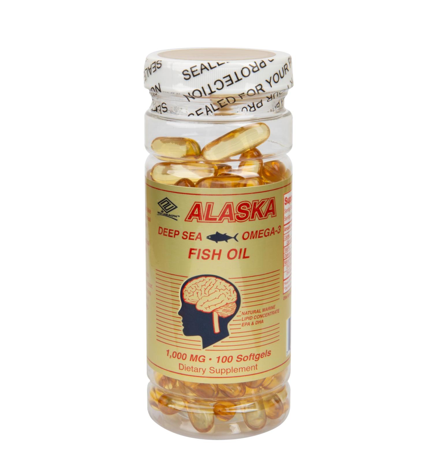 Alaska DEEP SEA Omega-3 Fish Oil 1 000 MG 100 SOFTGELS