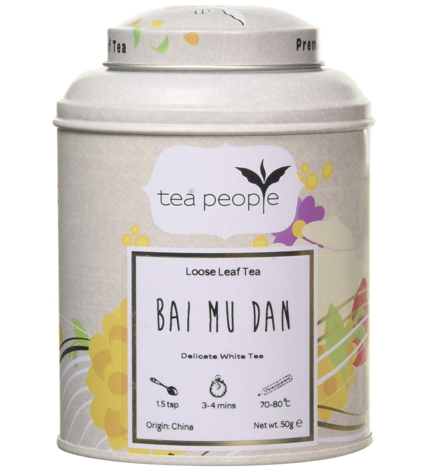 Bai Mu Dan Loose Leaf Tea in Tin Caddy - 50g | Tea People - Buy Online on GoSupps.com