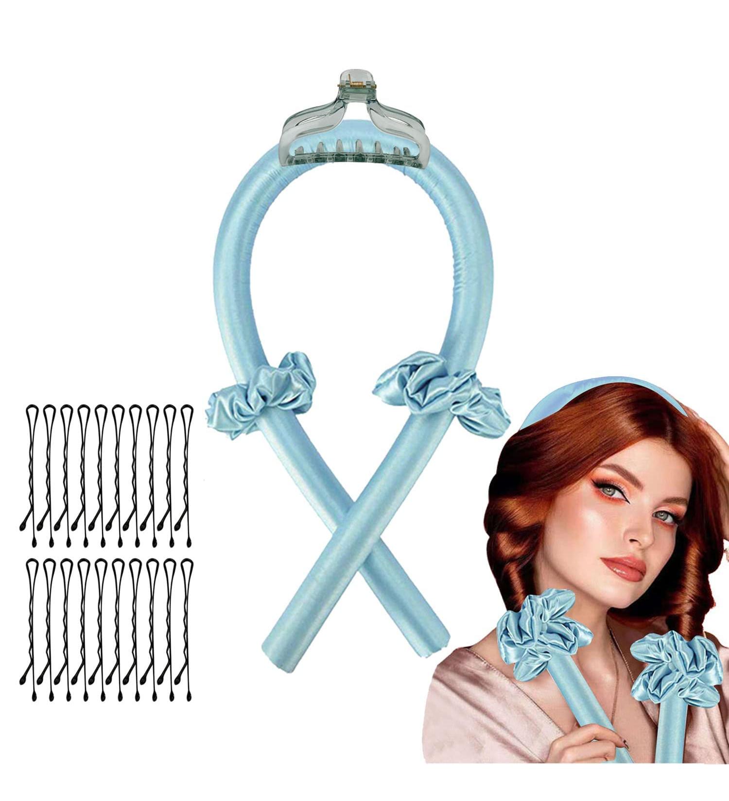 Heatless Curling Rod Headband for Long Hair - No Heat Sleeping Hair Rollers for Soft, Shiny Waves - DIY Hair Styling Set - Buy Online on GoSupps.com