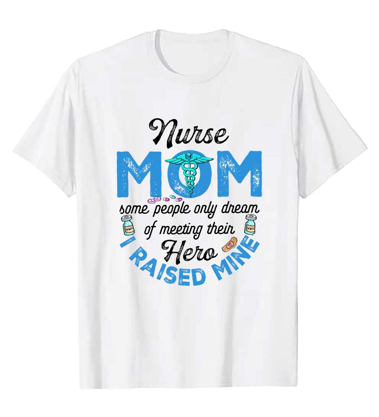 Nursing Shirt for Nurses | Custom Name Tee | Gift for Nurses from Son & Daughter | I Raised Mine Stethoscope T-Shirt | Perfect for Nurse's Day & Birthdays - Buy Online on GoSupps.com