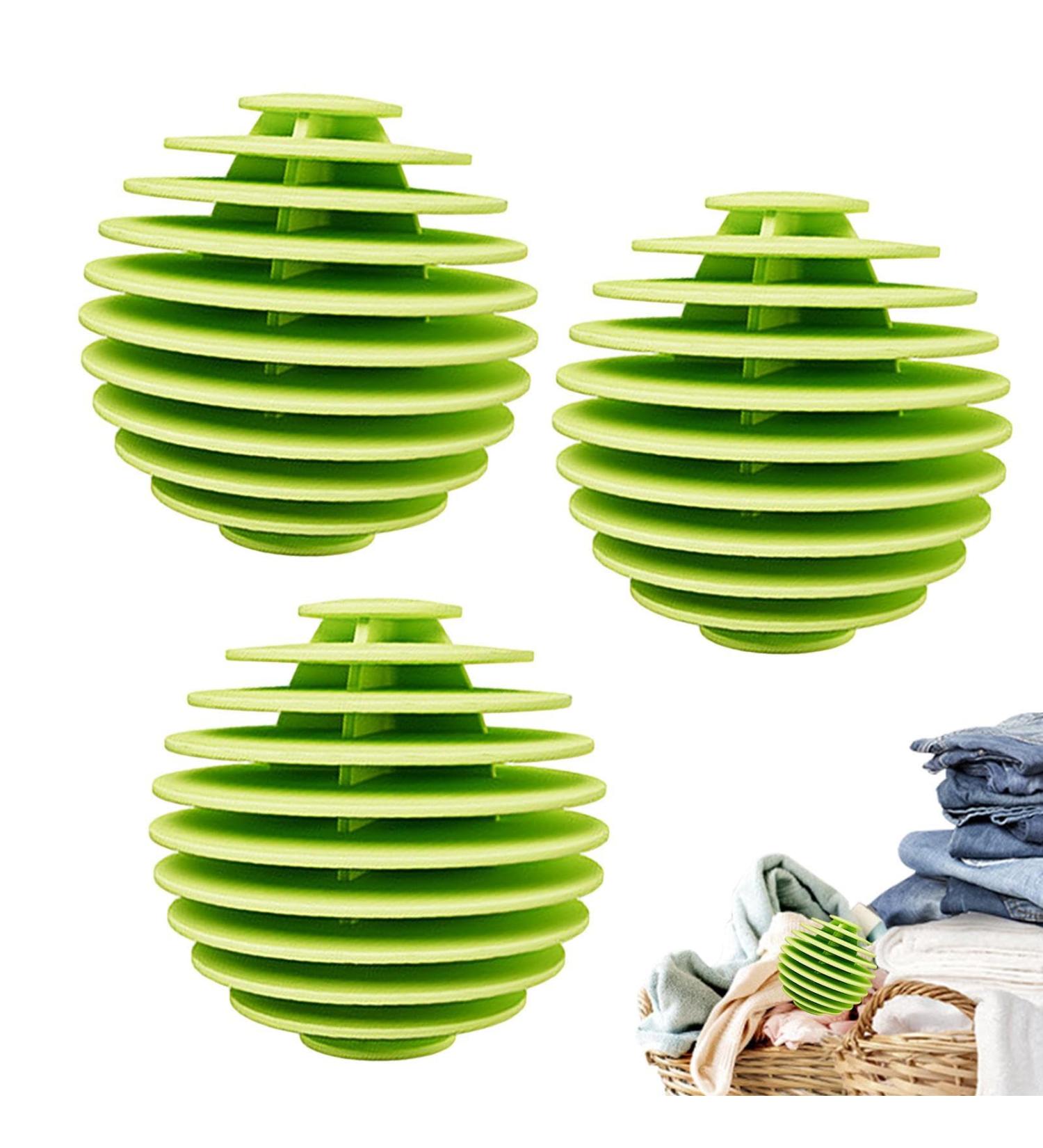 Laundry Balls for Dryer - Hair Catcher Laundry Balls - Multi-Layer Vane Laundry Scrubbing Balls Anti-tangling Efficient Lint Catcher Reusable Eco-Friendly Balls for Clothes Pet Hair Pochy Green - Buy Online on GoSupps.com
