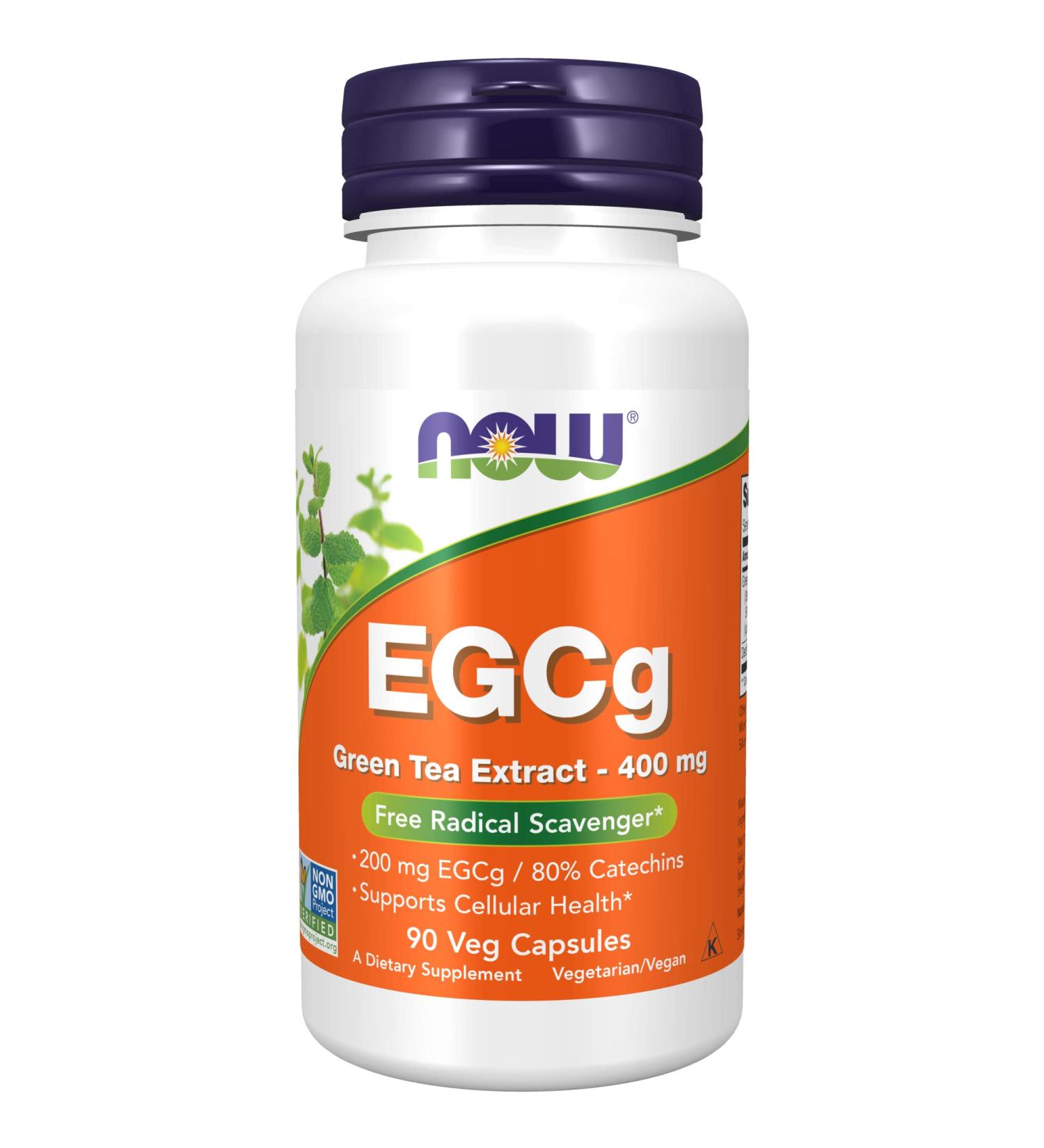 Now Foods EGCg Green Tea Extract 400 mg - 90 Veg Capsules | Antioxidant & Metabolism Support - Buy Online on GoSupps.com