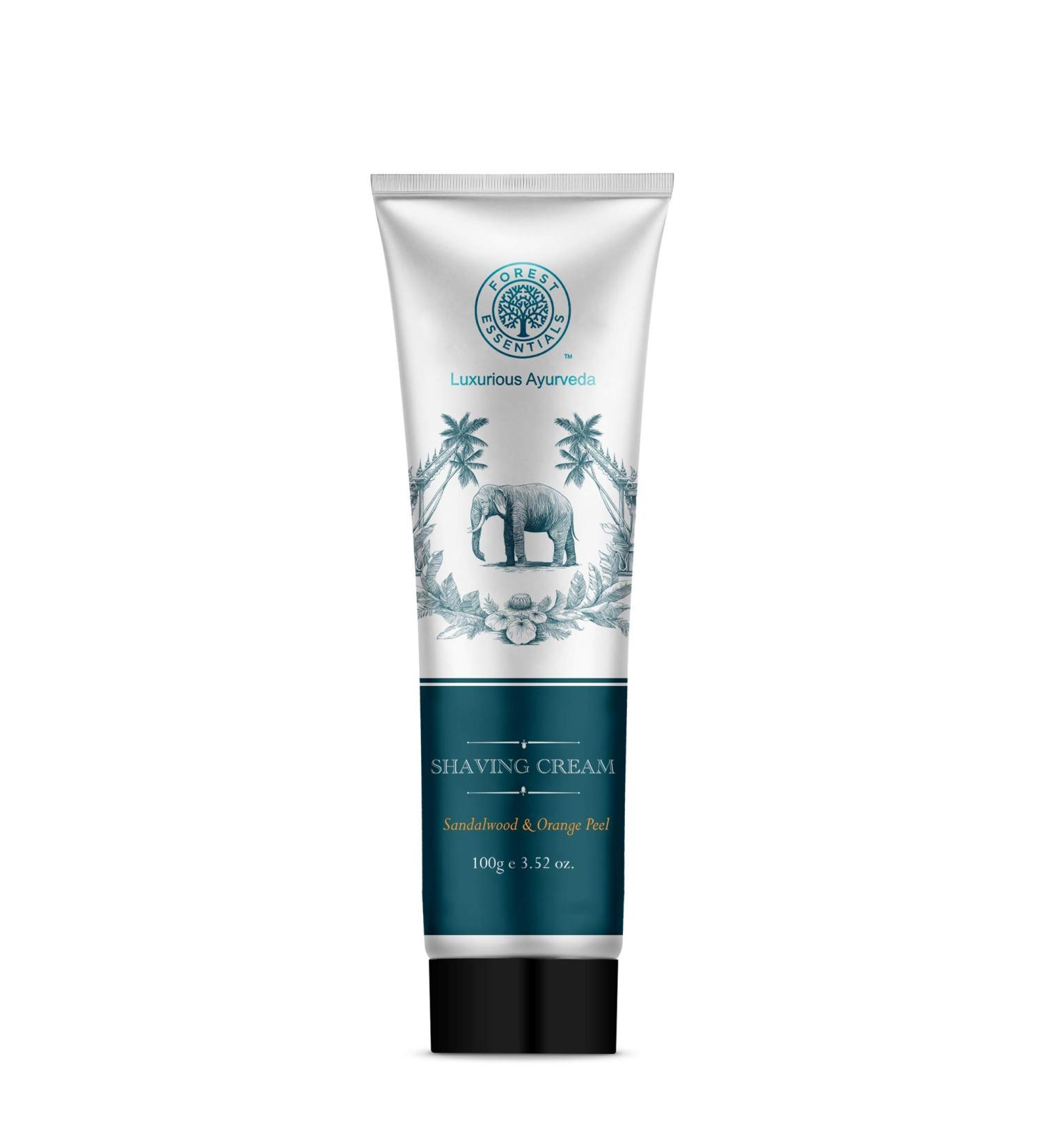 Forest Essentials Sandalwood and Orange Peel Shaving Cream 100g - Buy Online on GoSupps.com