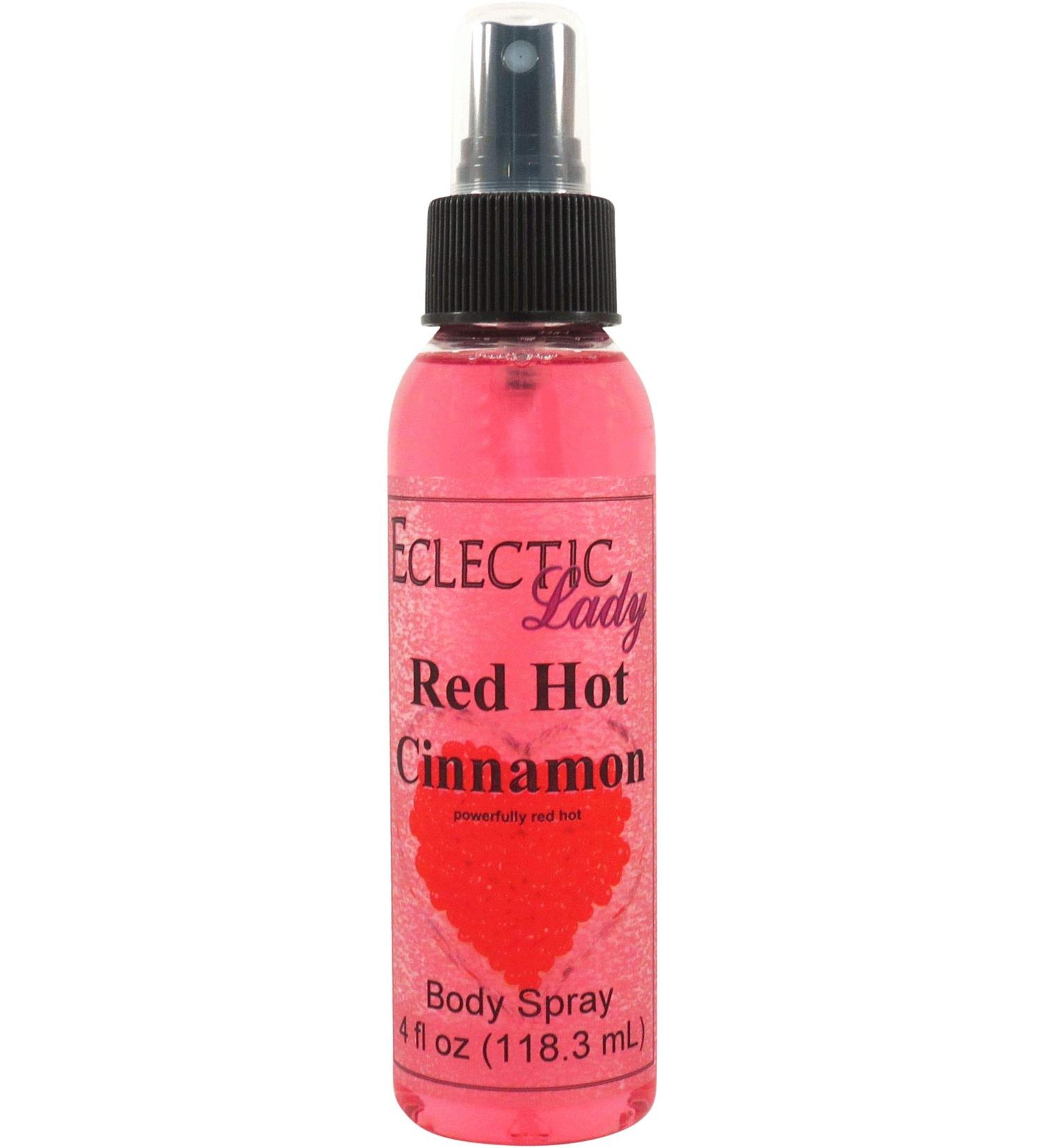 Eclectic Lady Red Hot Cinnamon Body Spray - 4 oz Handcrafted in USA Paraben Free Moisturizing Fragrance for Women Regular Strength 4 Fluid Ounces - Buy Online on GoSupps.com