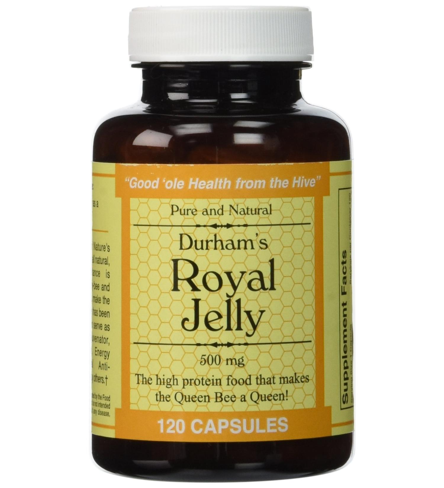 Durham's Royal Jelly 500 mg (120 capsules) - Buy Online on GoSupps.com