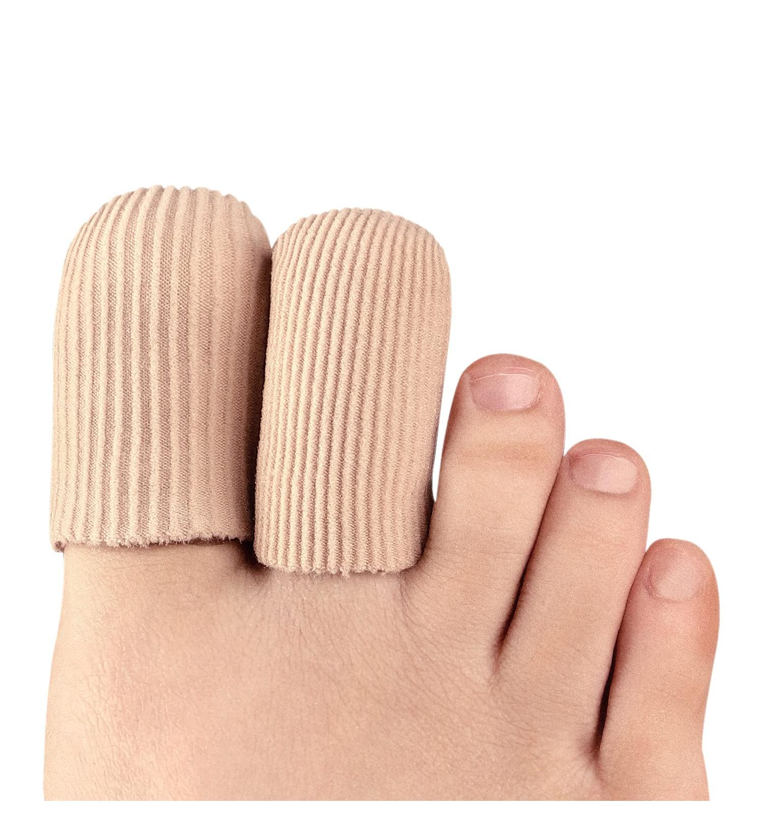 Bukihome 8 PCS Silicone Toe Protectors - Pain Relief for Corns, Blisters, and Ingrown Toenails - Closed Toe Caps - Fabric Sleeve - 2 Large + 6 Medium Sizes - Buy Online on GoSupps.com
