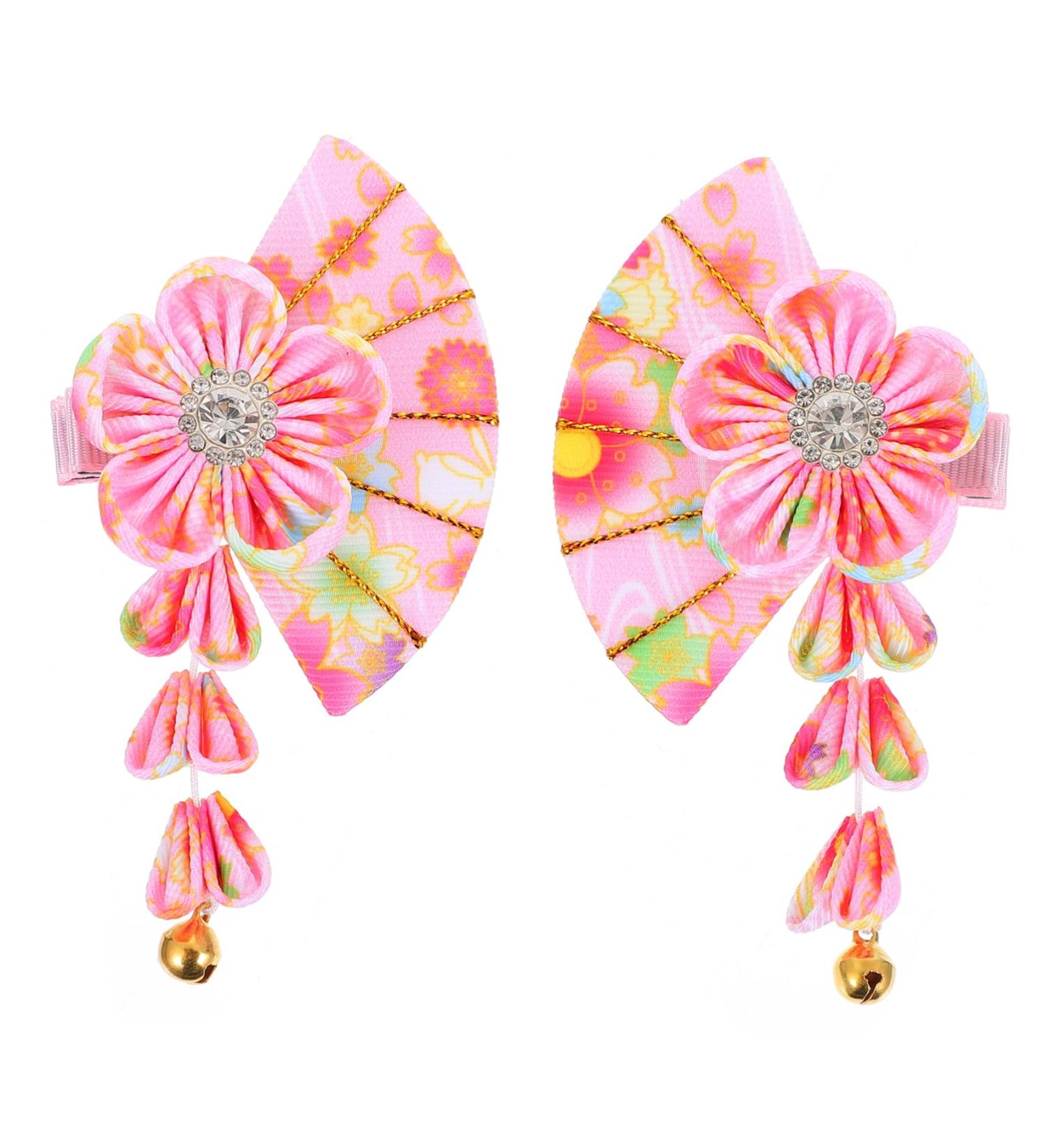 MAGICLULU 3 Pairs Hairpin Fringe Outfit Crystal Decor Hanfu Hair Hair Accessories Hair Accessories for Hair Pin Bell Hair Clamps Miss Clothing Alloy Pink Wedding - Buy Online on GoSupps.com