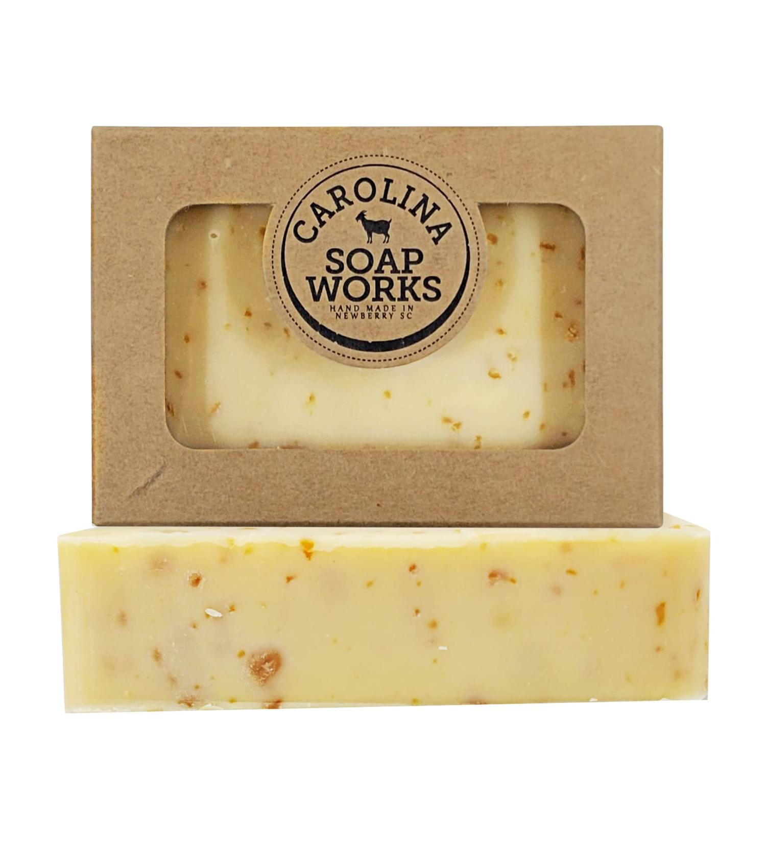 Carolina Soap Works Goat Milk Soap Bar - Oatmeal and Honey Scented (1 Pack) - All-Natural Handmade USA - Organic - Cruelty Free - Artisanal Aloe Soap - For Psoriasis, Eczema, & Sensitive Skin - 5 oz - Buy Online on GoSupps.com