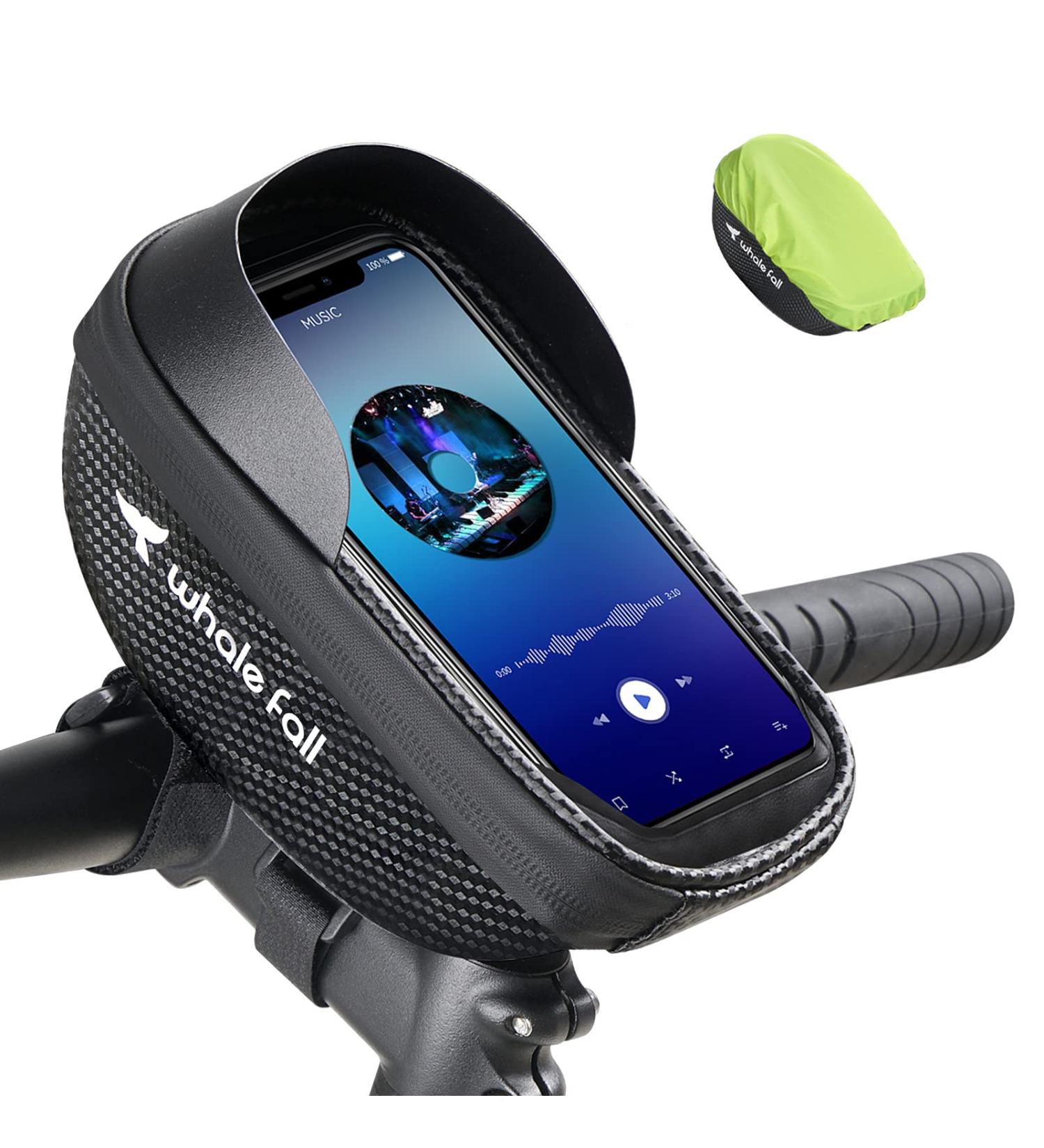 Waterproof Bike Handlebar Bag with Phone Holder - Cycling Accessory with Rain Cover for Phones Under 7 - Buy Online on GoSupps.com