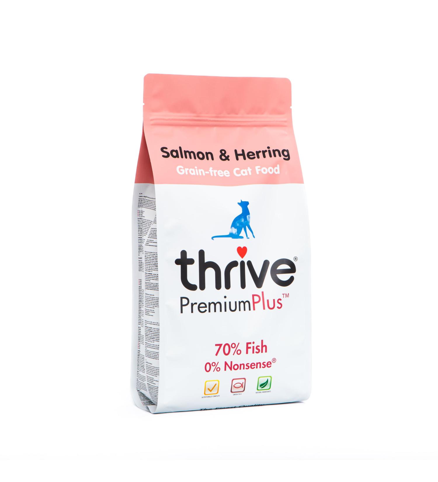 thrive Cat PremiumPlus Dry Food- SALMON & HERRING 1.5kg - Buy Online on GoSupps.com